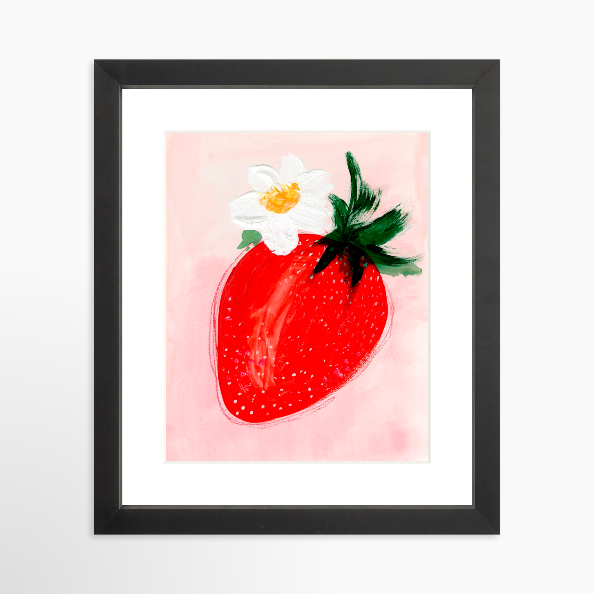 8x10 / Black Frame + White Mat