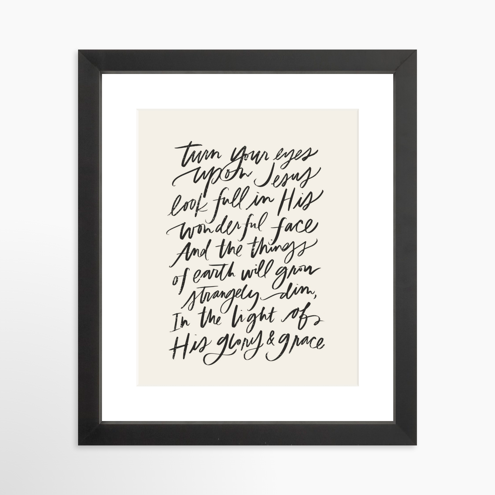 8x10 / Black Frame + White Mat