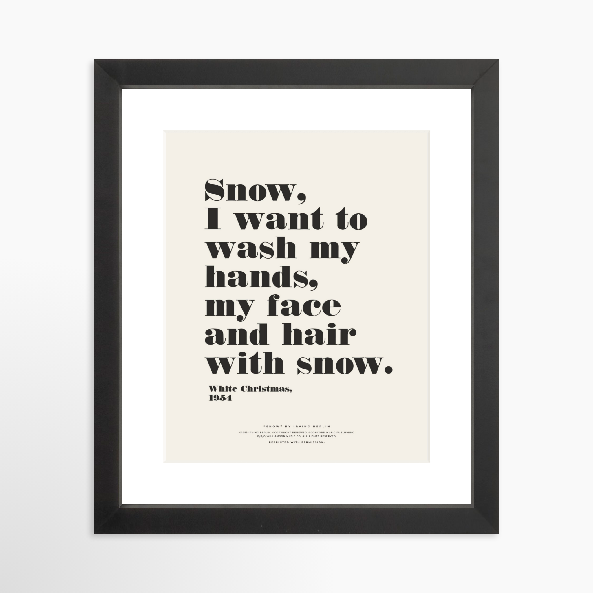 8x10 / Black Frame + White Mat