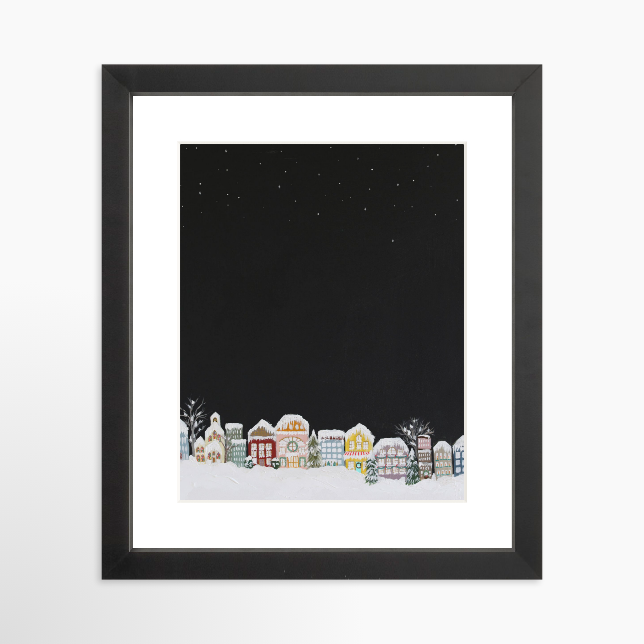 8x10 / Black Frame + White Mat