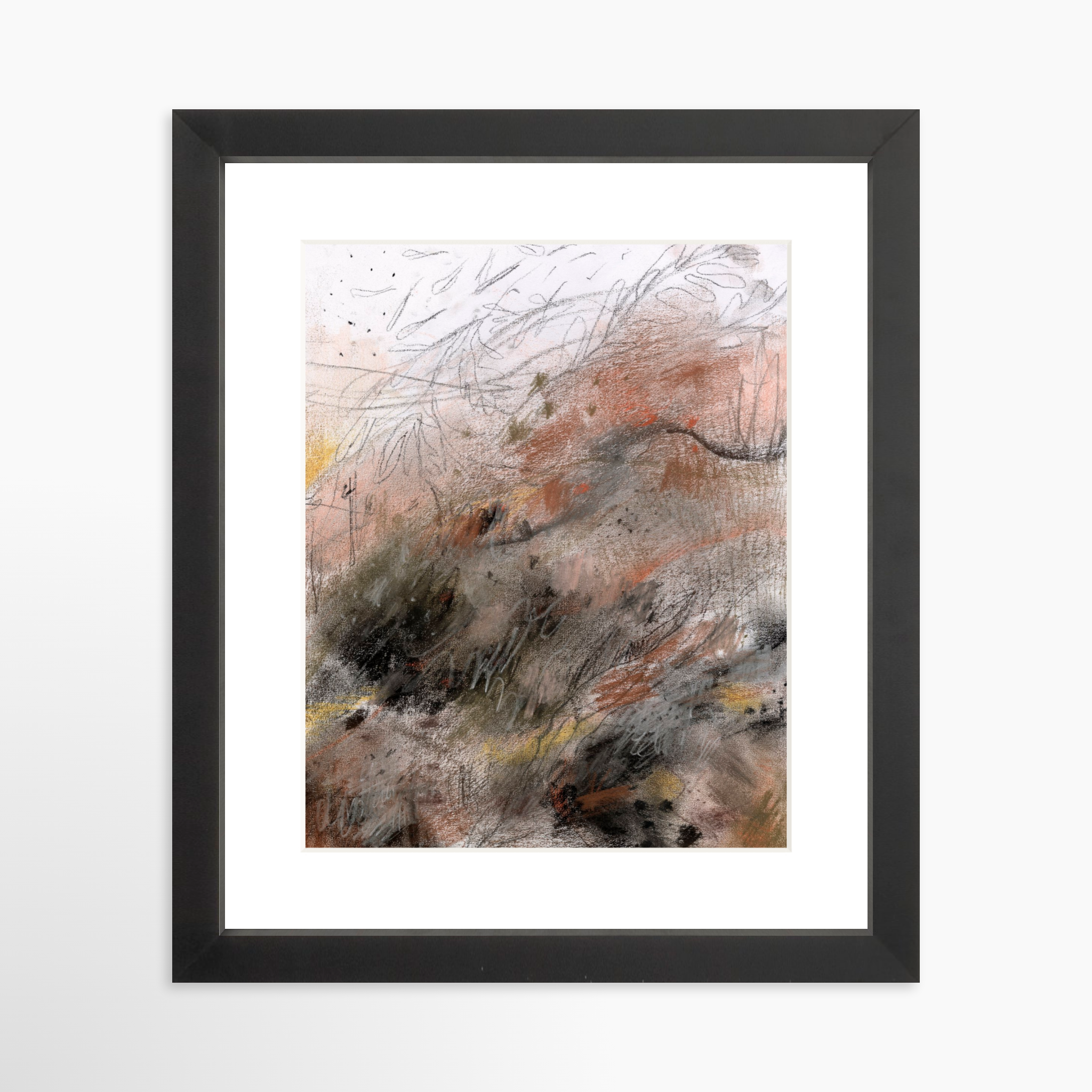 8x10 / Black Frame + White Mat