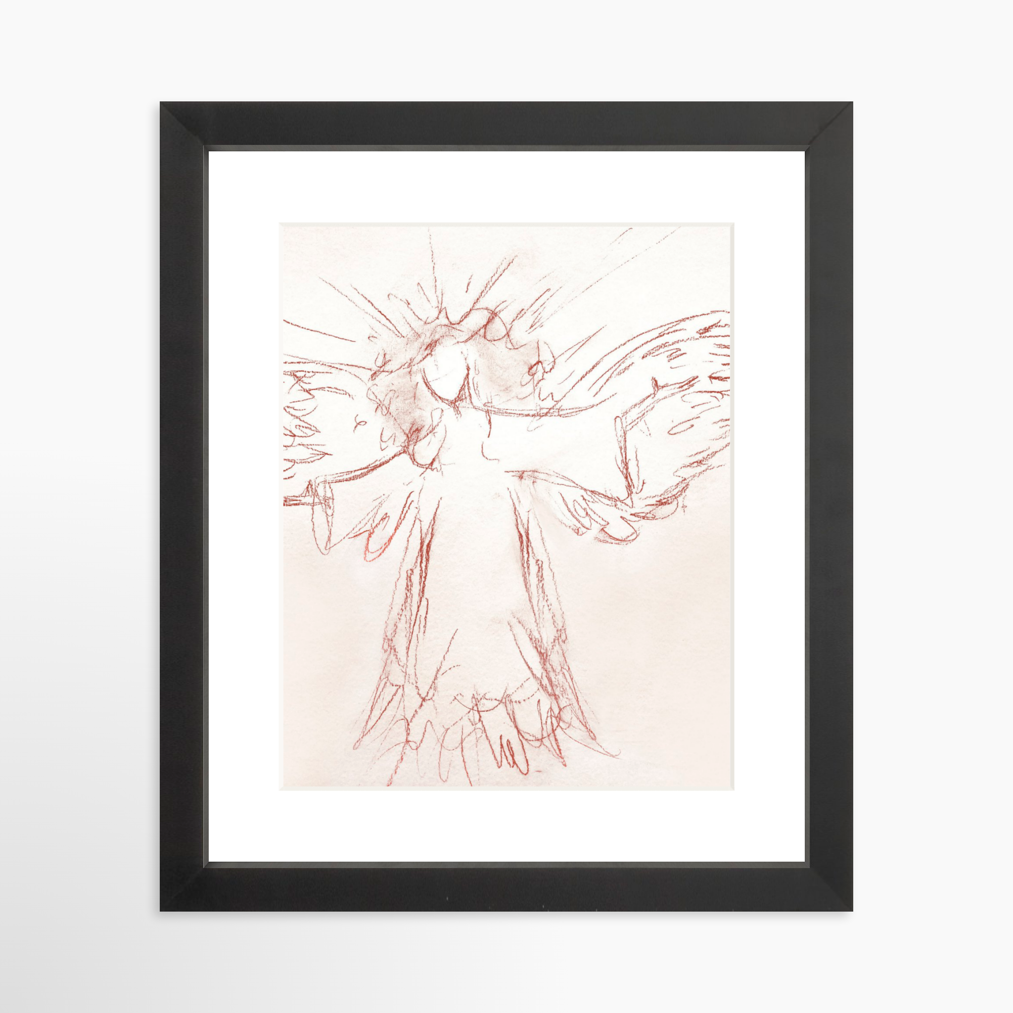 8x10 / Black Frame + White Mat