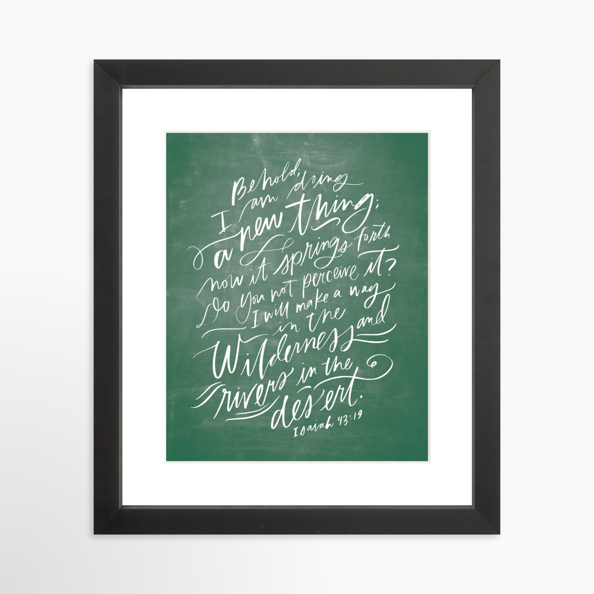 8x10 / Black Frame + White Mat