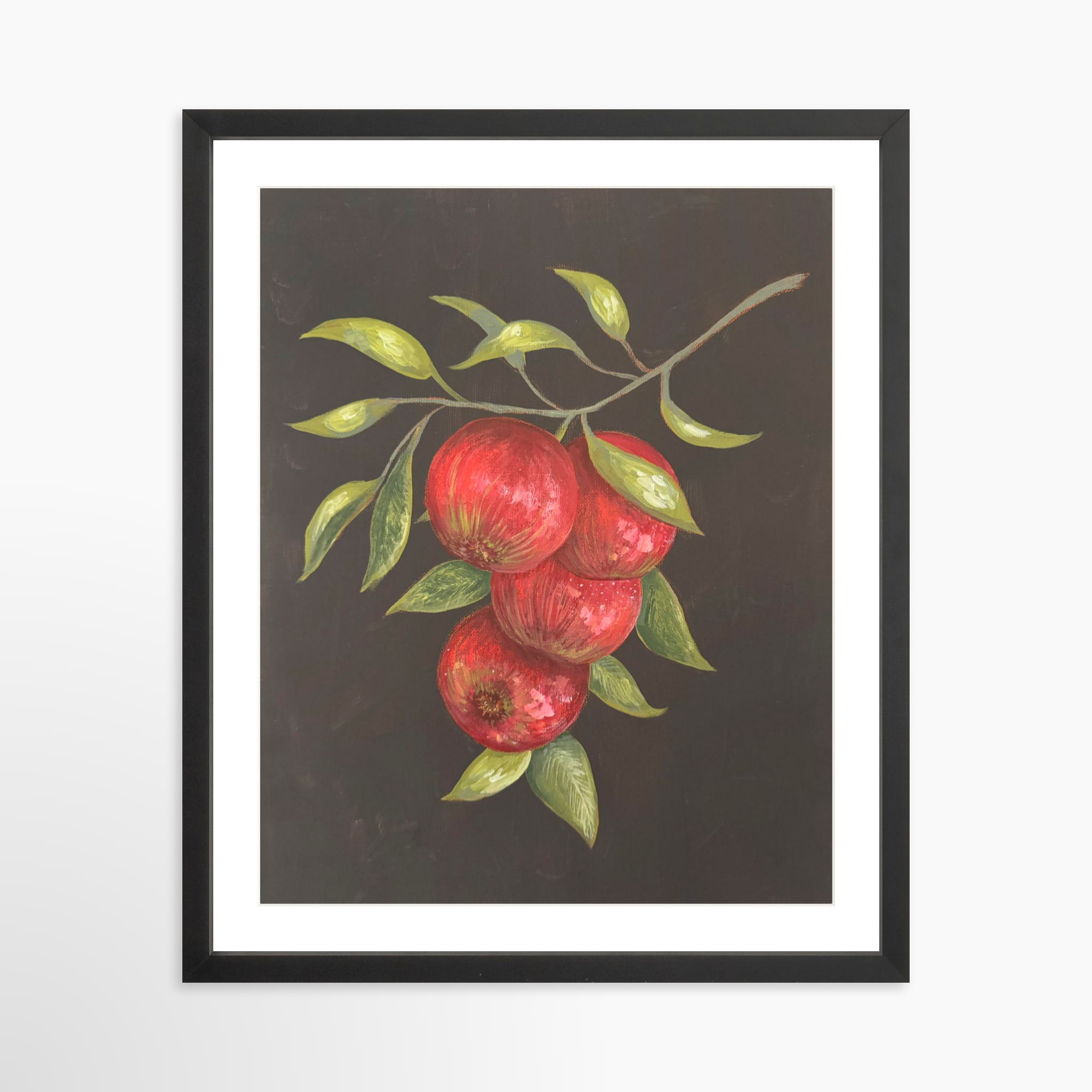 16x20 / Black Frame + White Mat