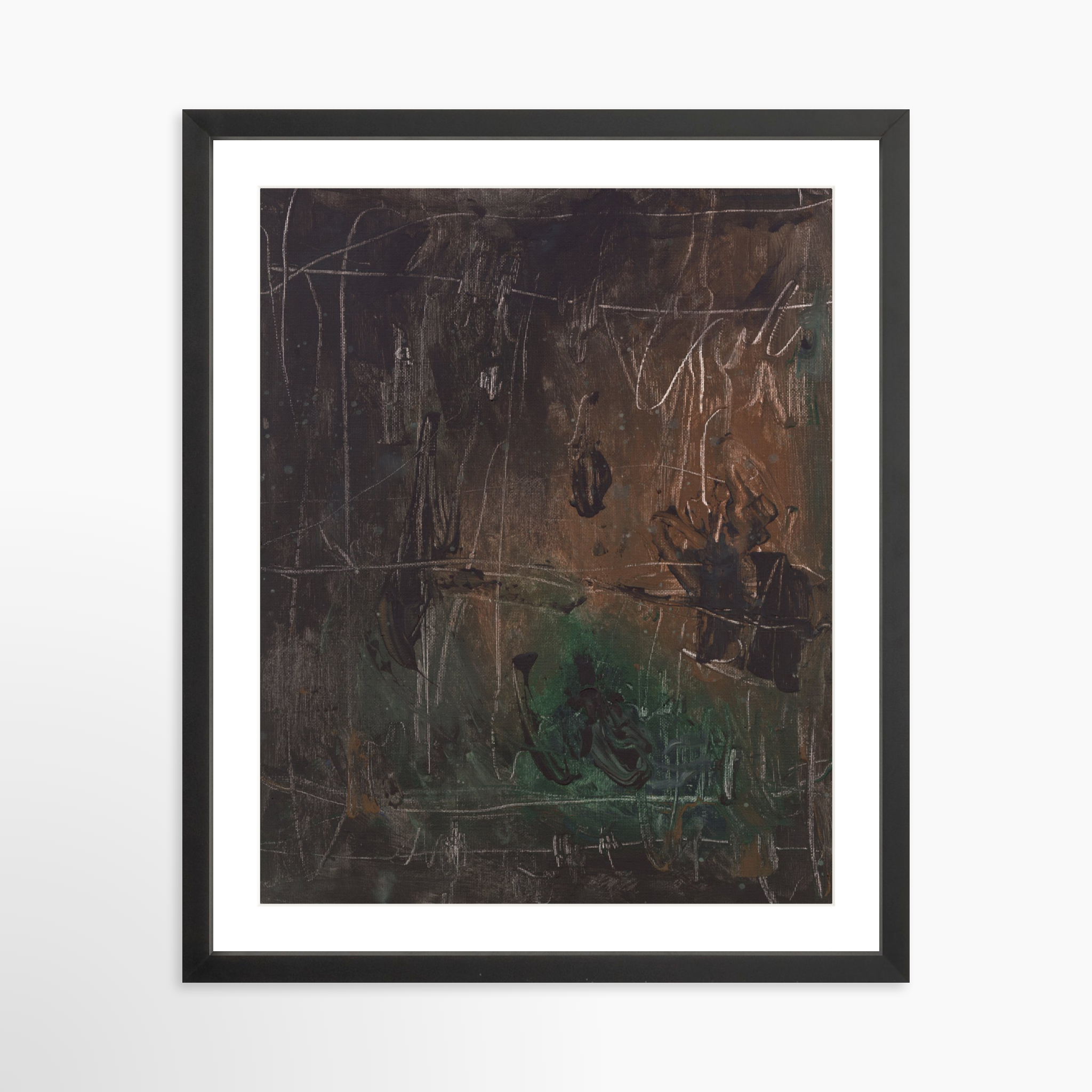 16x20 / Black Frame + White Mat