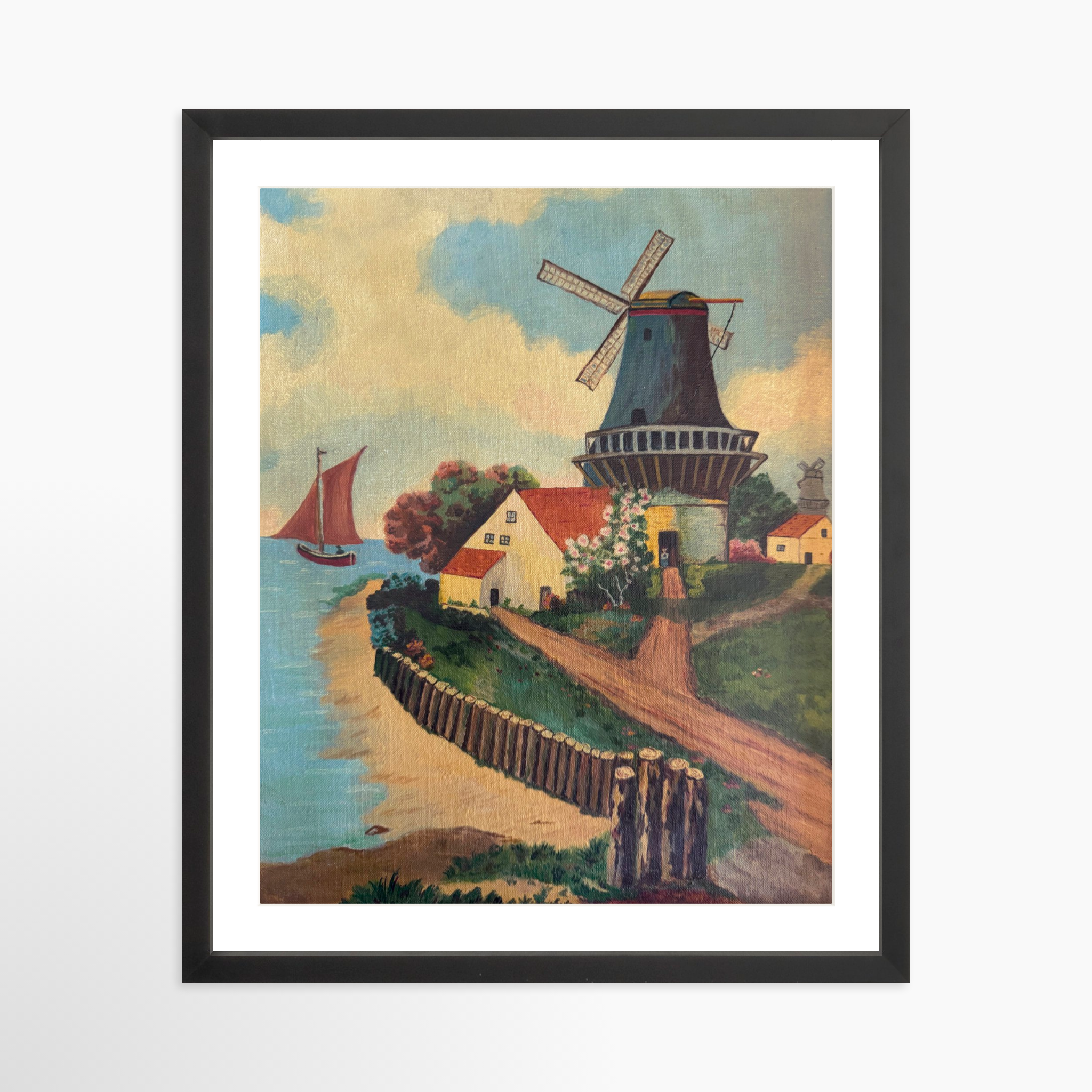 16x20 / Black Frame + White Mat