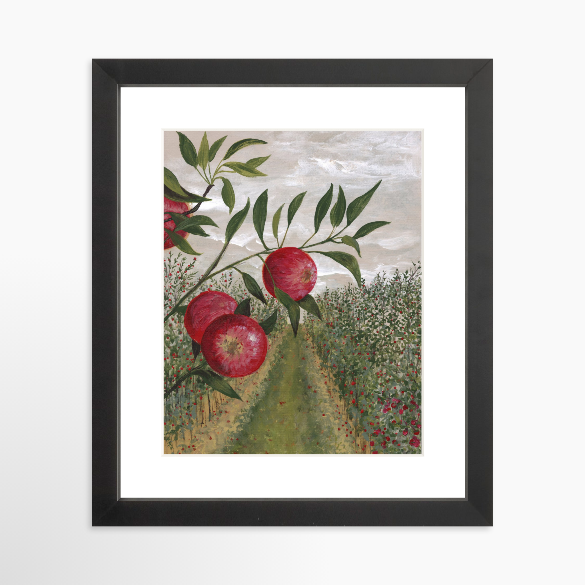 8x10 / Black Frame + White Mat