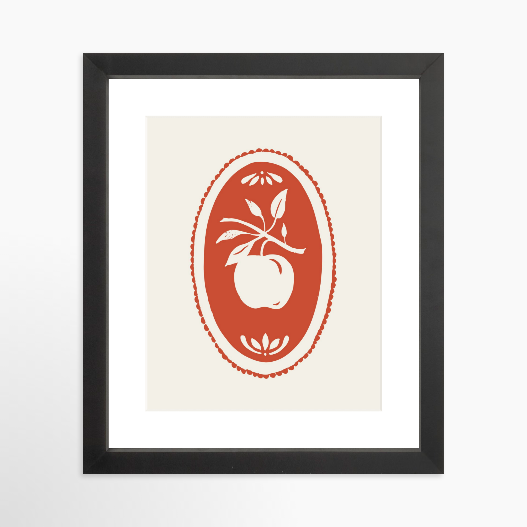 8x10 / Black Frame + White Mat