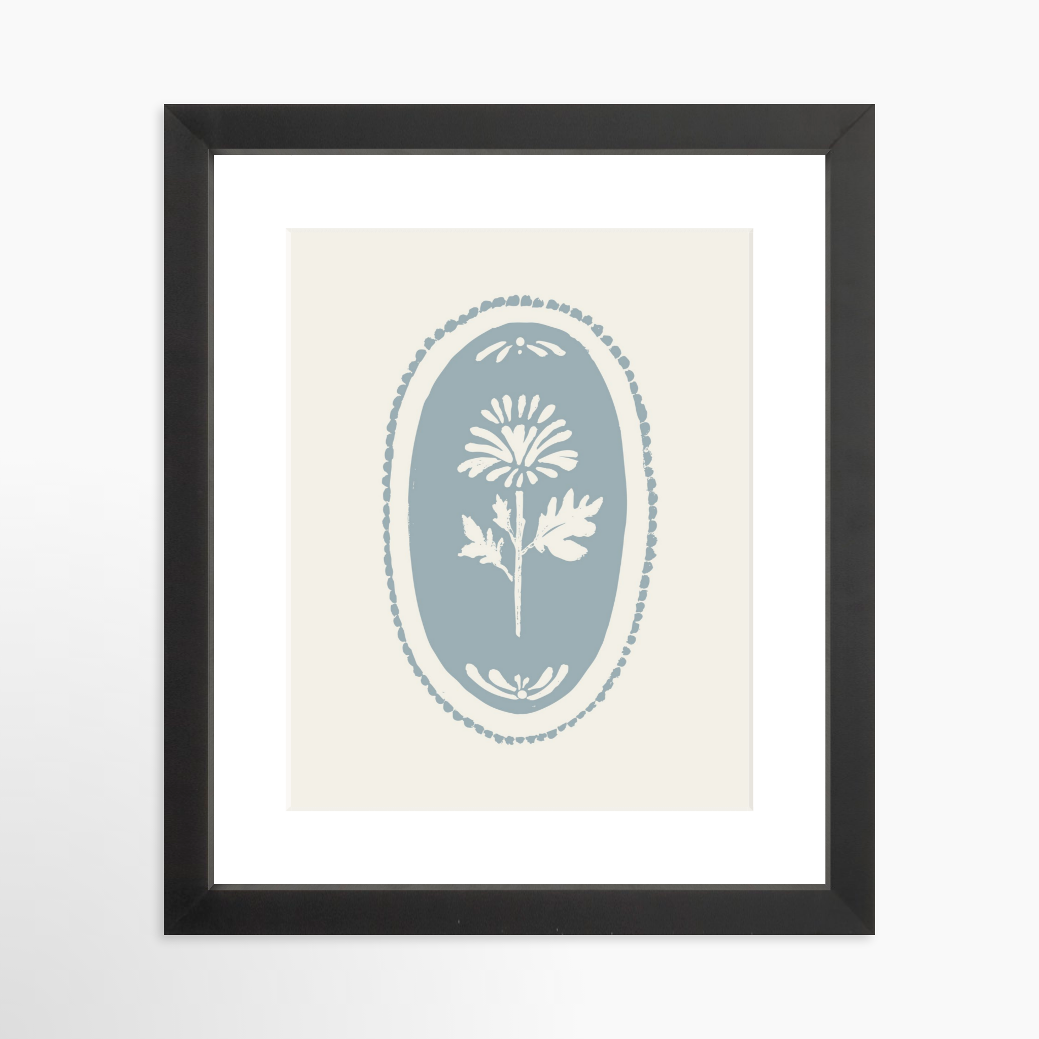 8x10 / Black Frame + White Mat