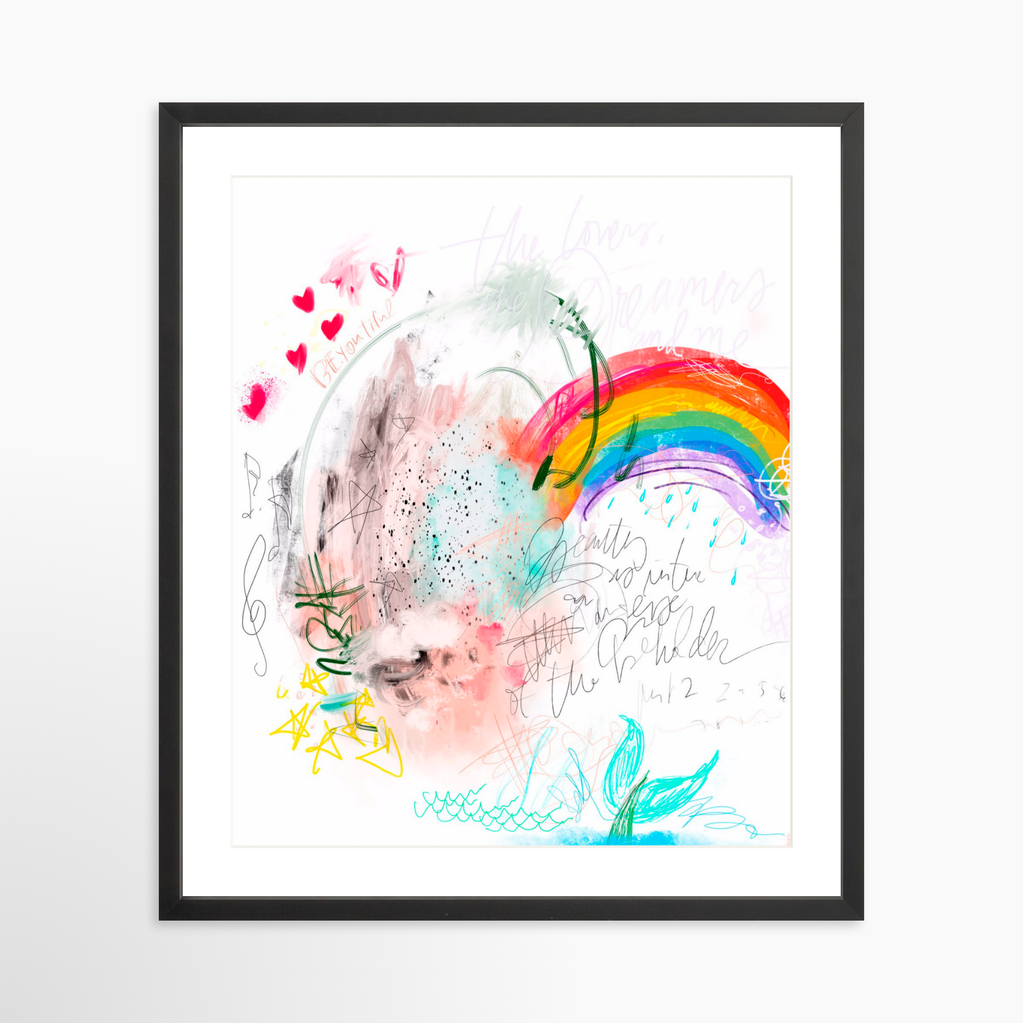 20x25 / Black Frame + White Mat