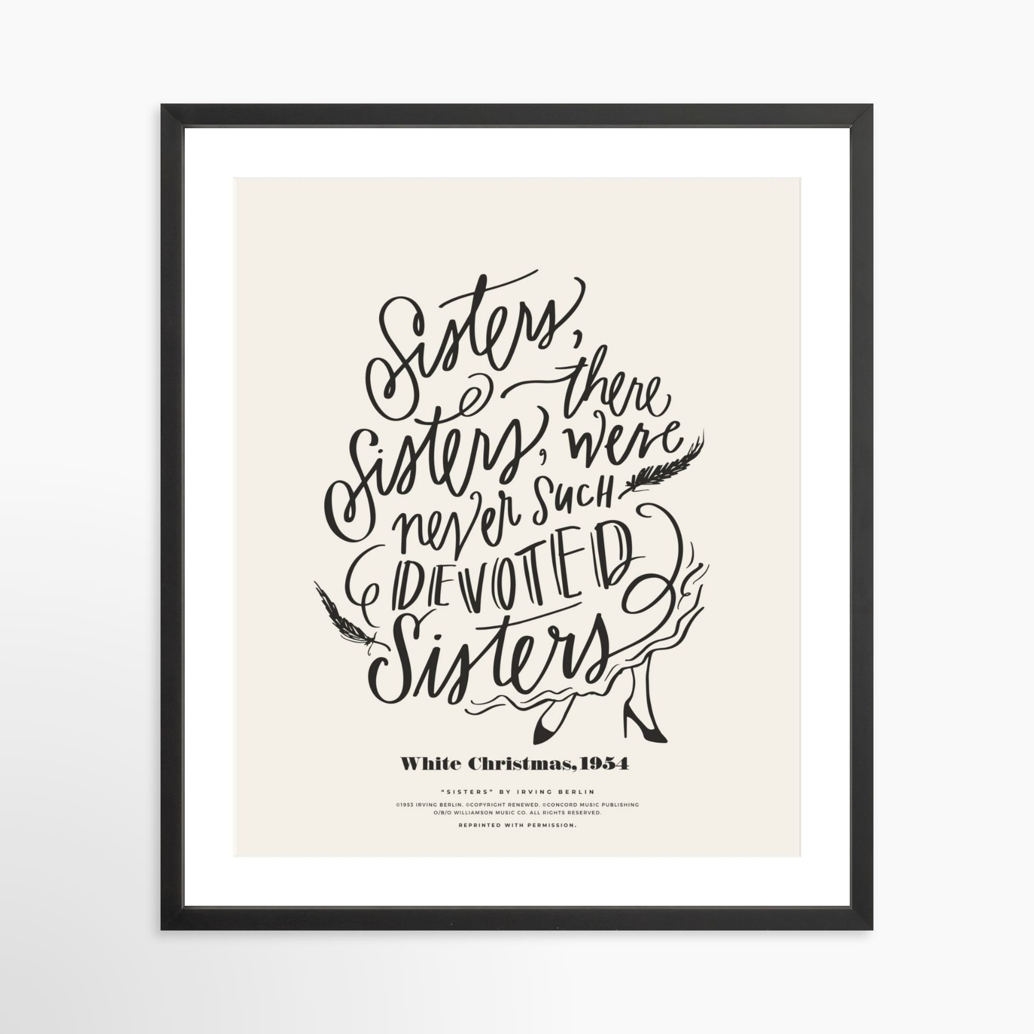 20x25 / Black Frame + White Mat