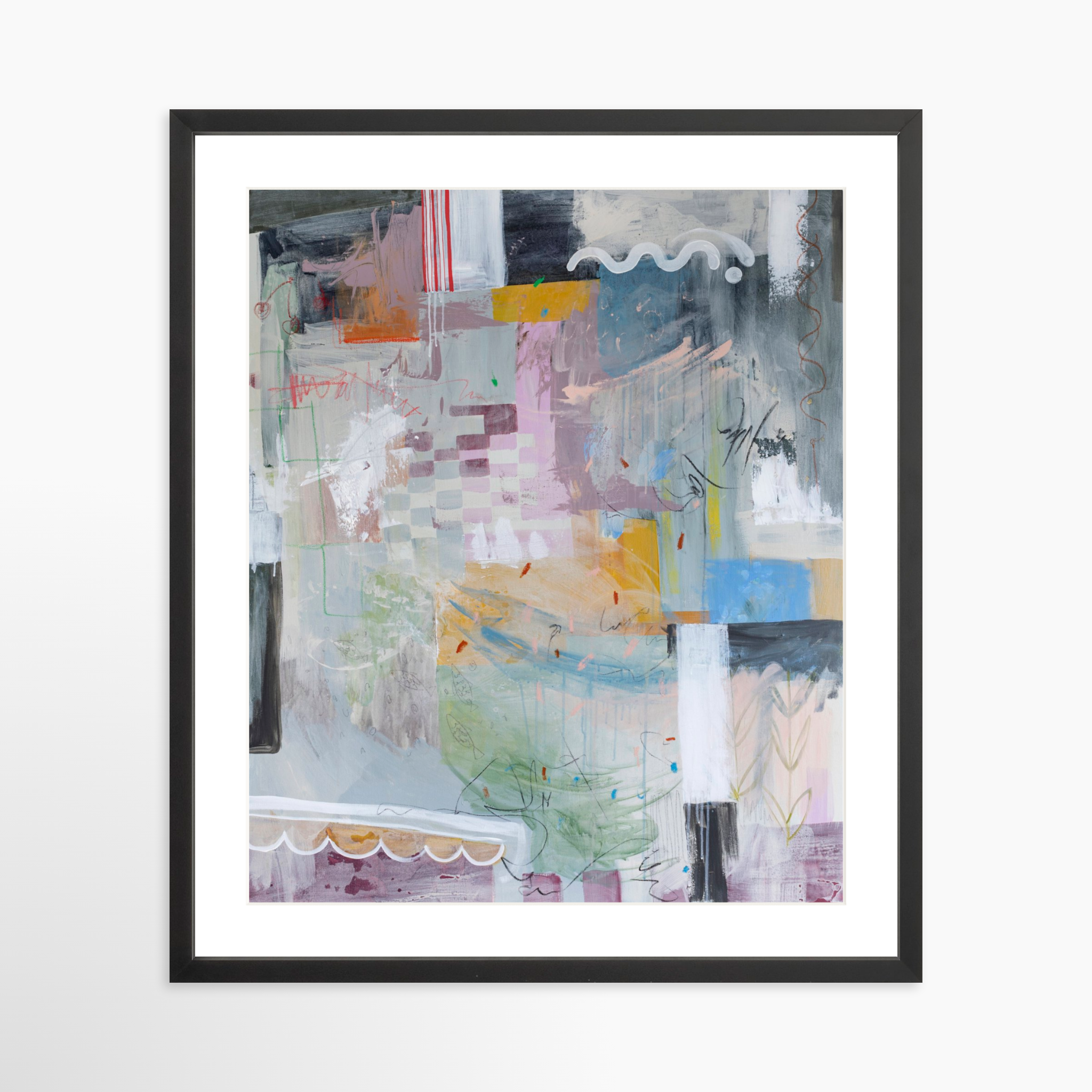 20x25 / Black Frame + White Mat