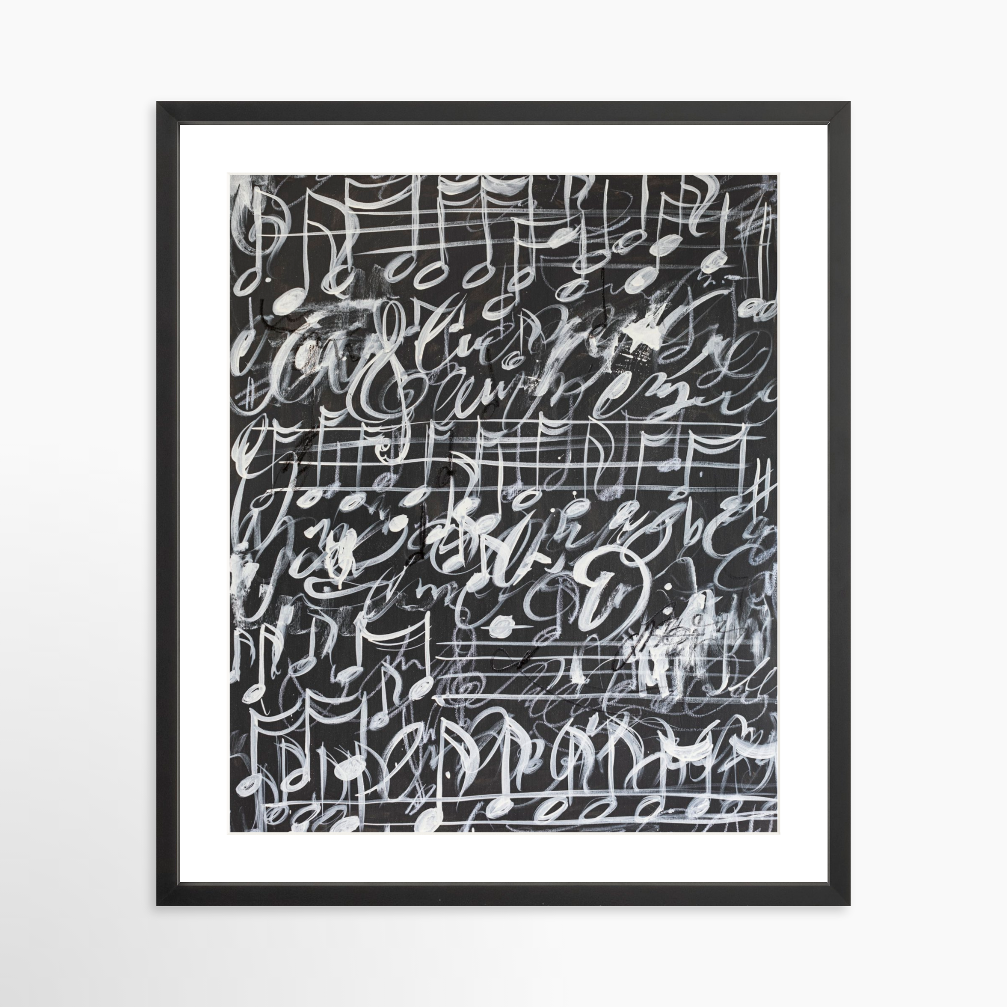 20x25 / Black Frame + White Mat