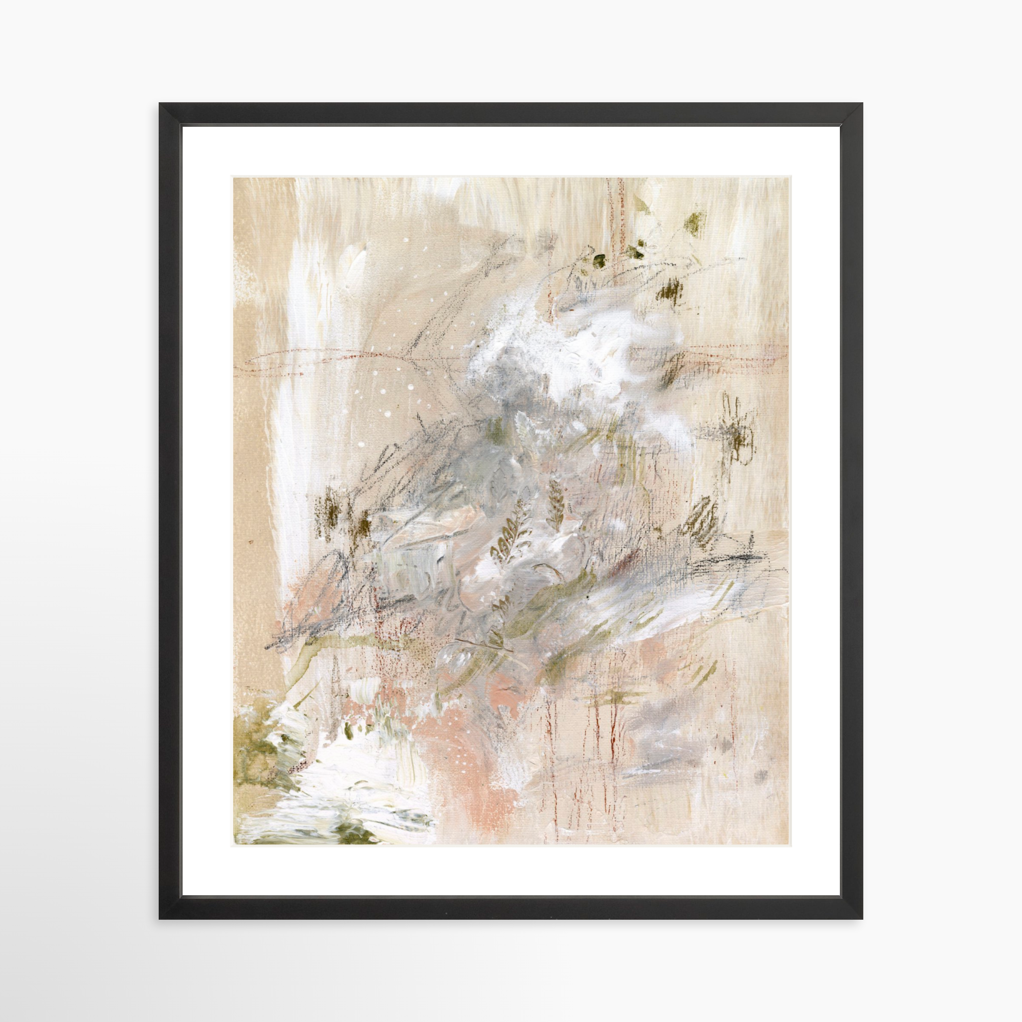 20x25 / Black Frame + White Mat