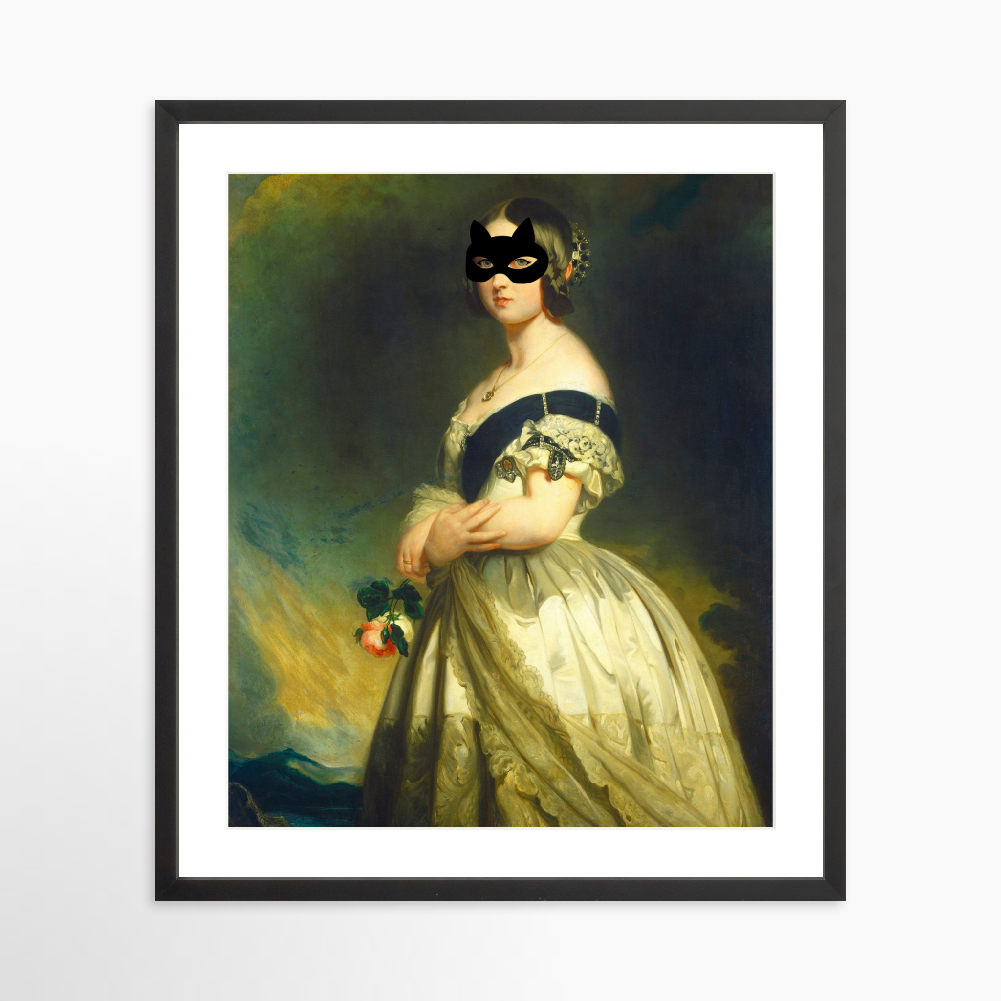 20x25 / Black Frame + White Mat