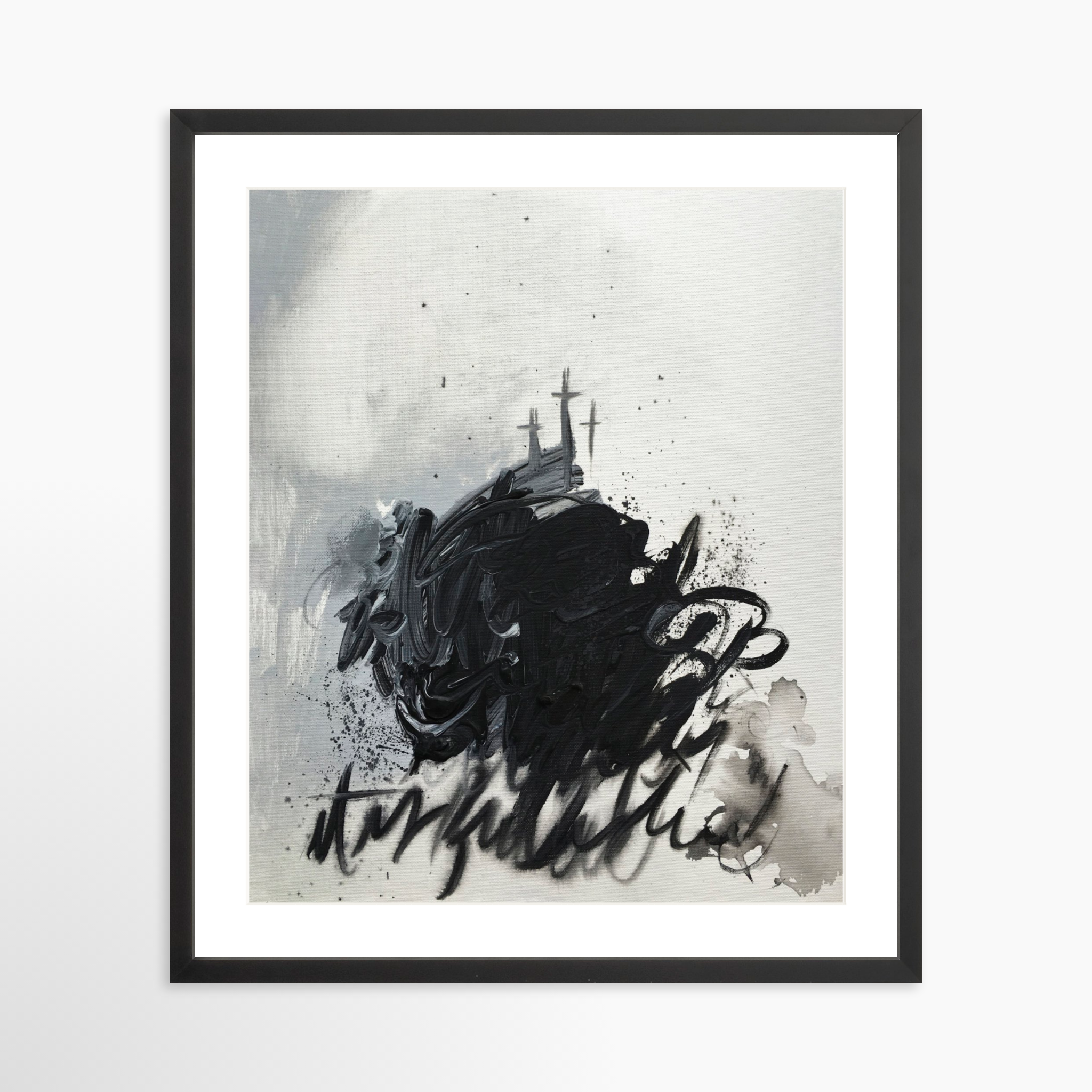 20x25 / Black Frame + White Mat