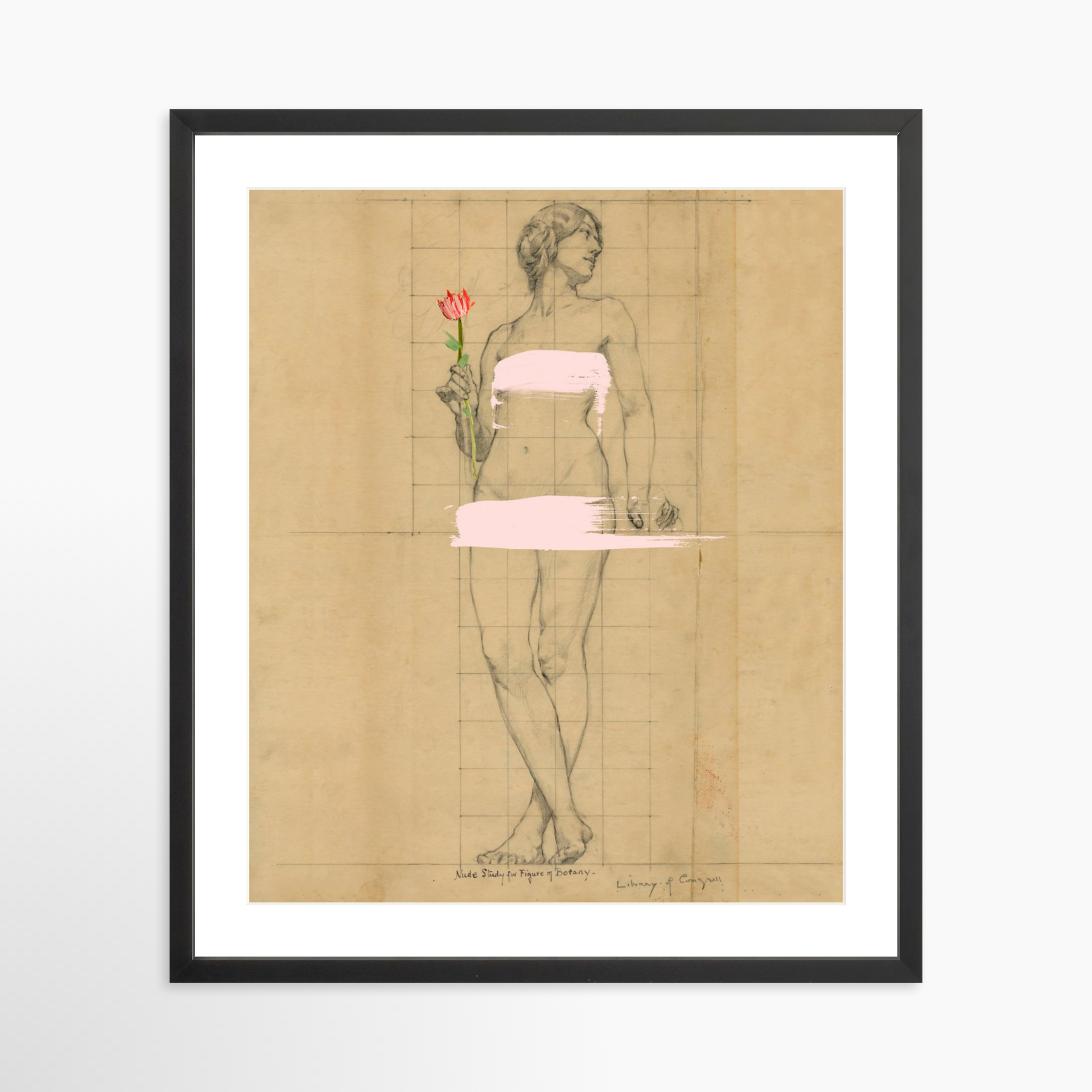 20x25 / Black Frame + White Mat