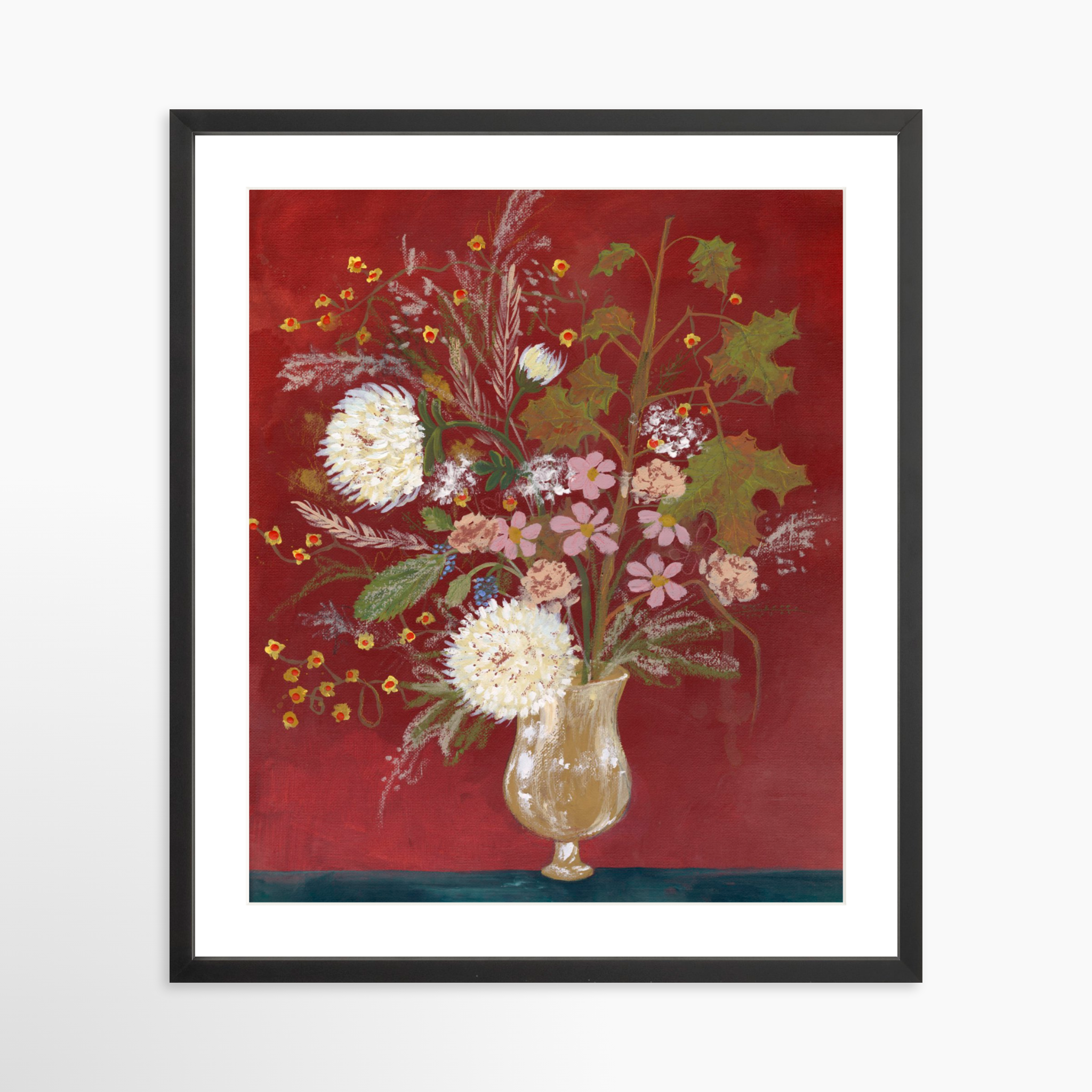 20x25 / Black Frame + White Mat
