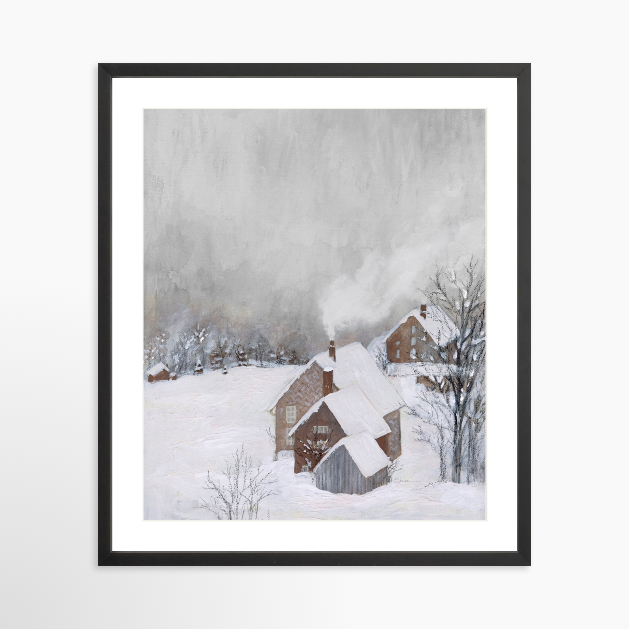 20x25 / Black Frame + White Mat