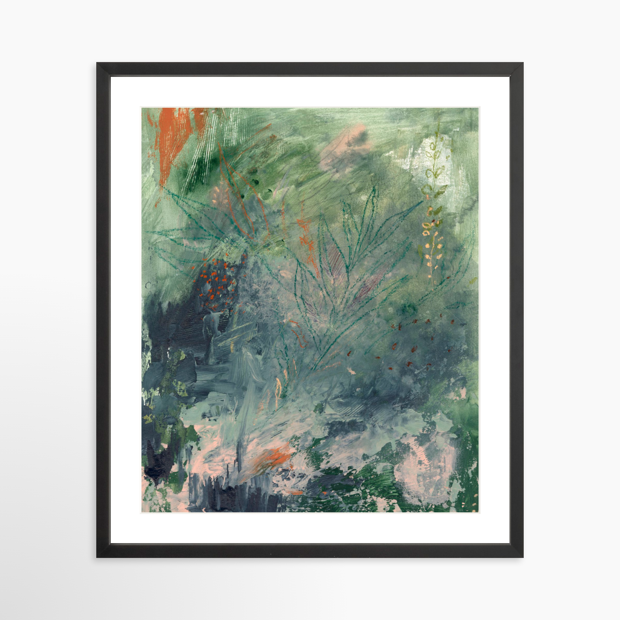 20x25 / Black Frame + White Mat