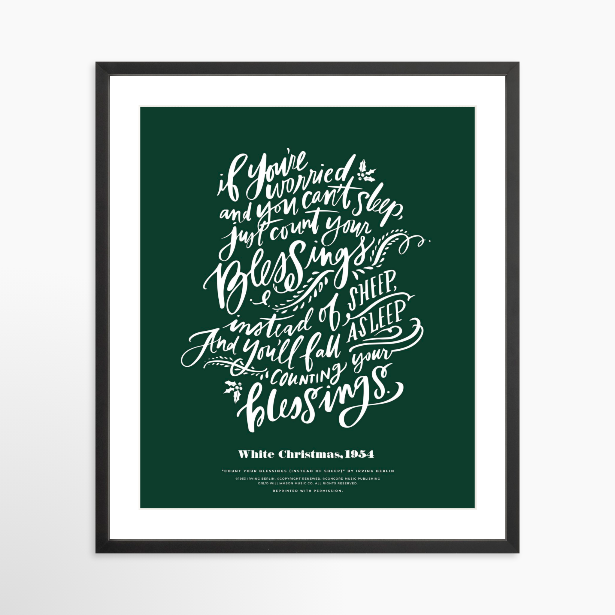 20x25 / Black Frame + White Mat