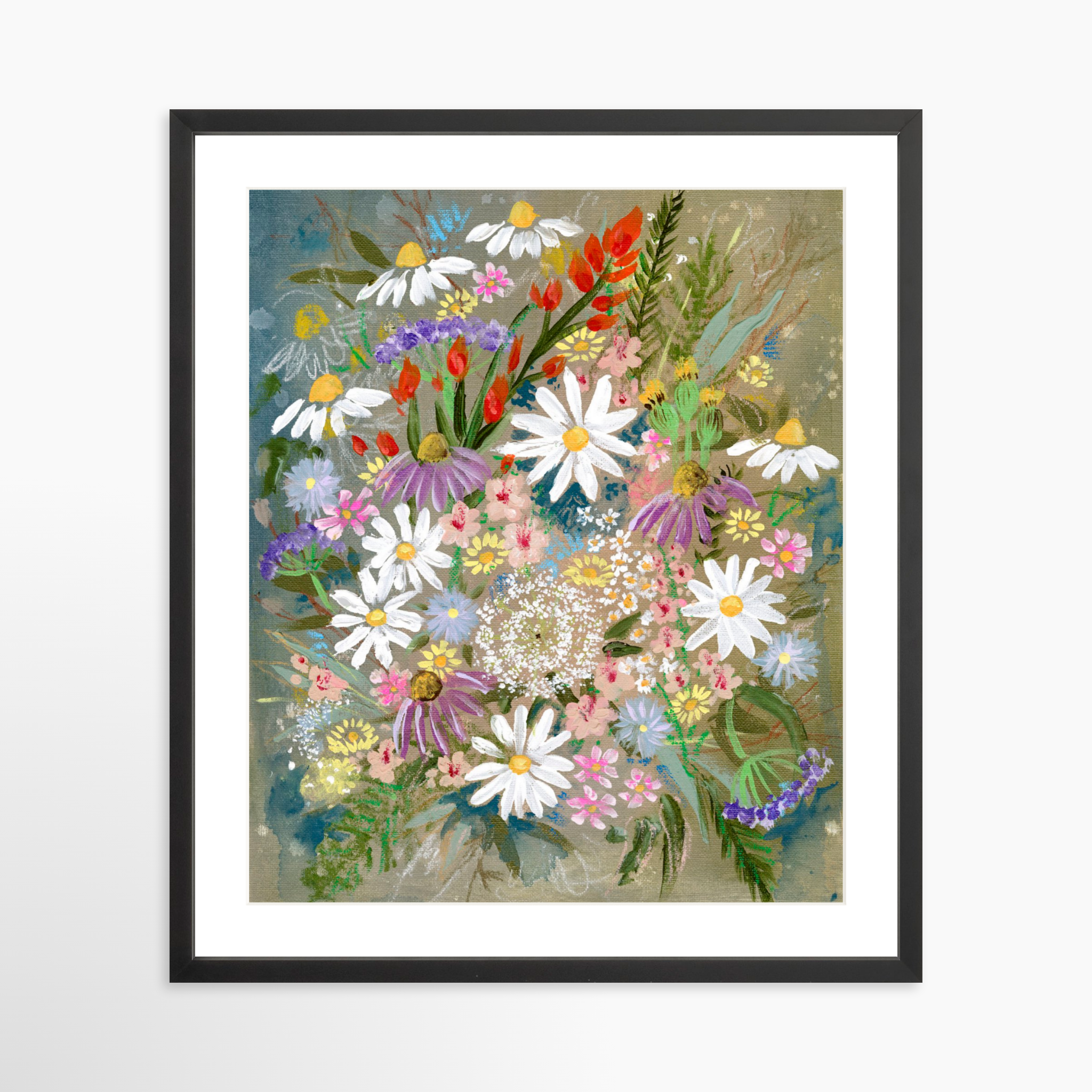 20x25 / Black Frame + White Mat