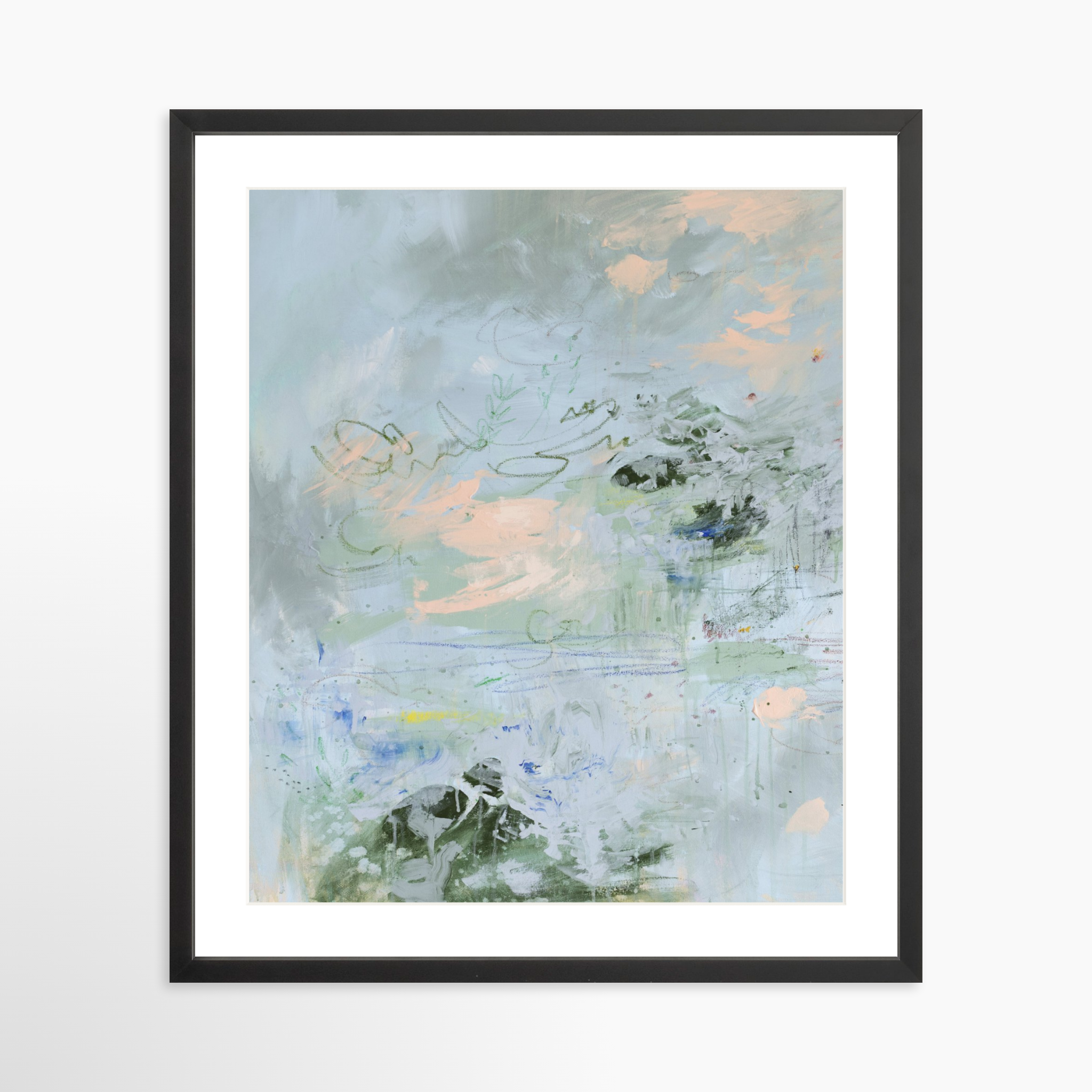 20x25 / Black Frame + White Mat