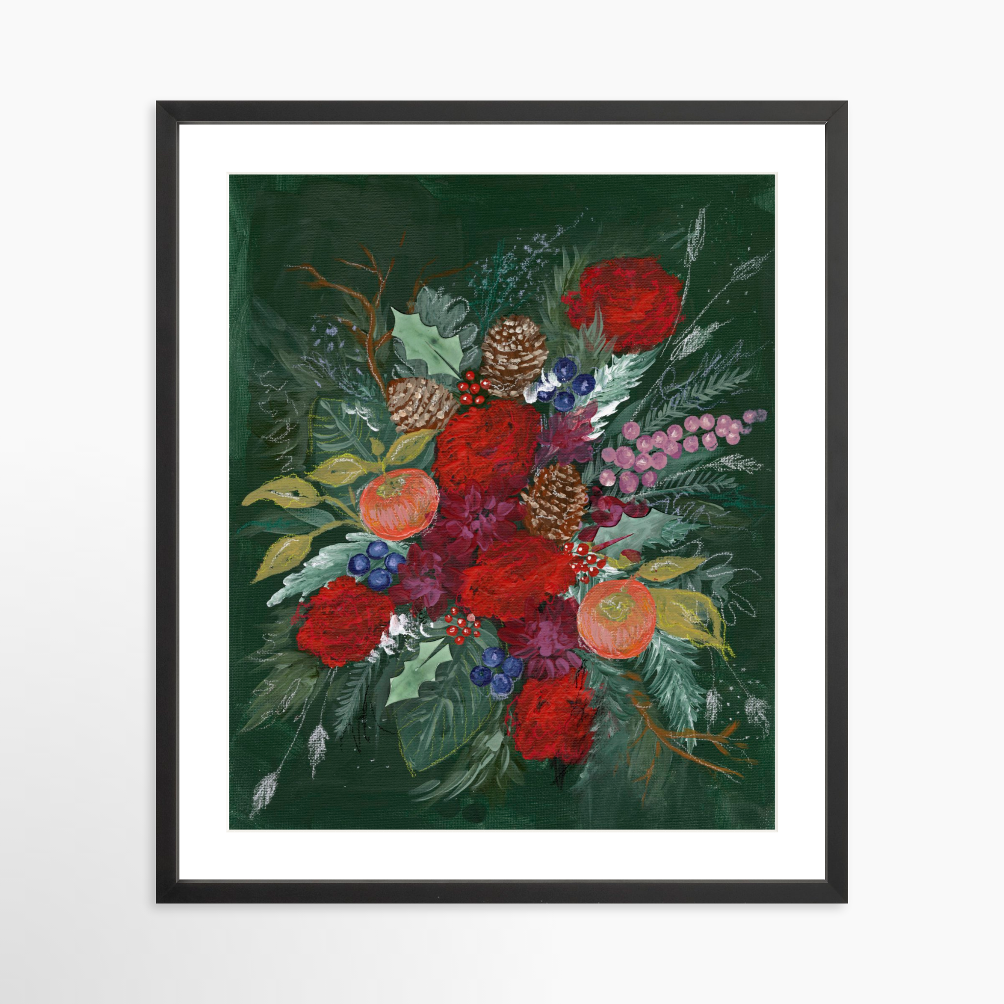 20x25 / Black Frame + White Mat
