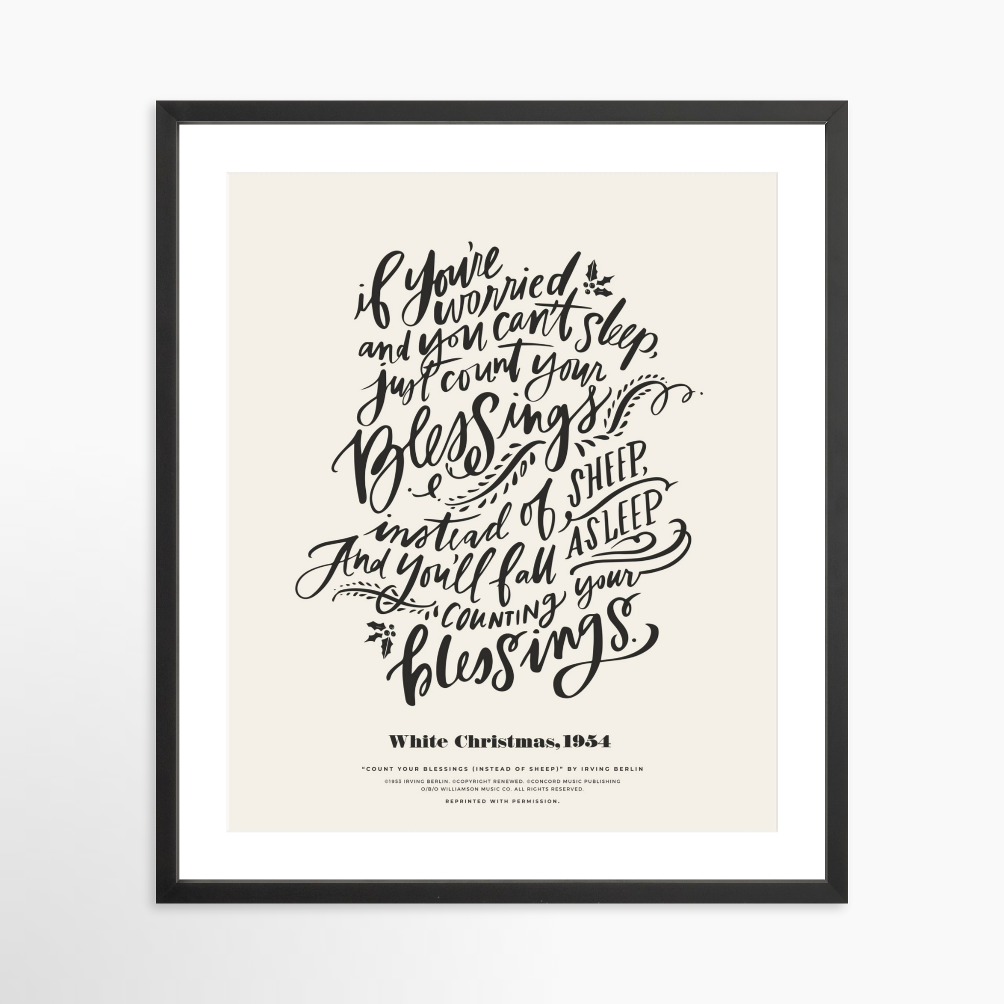 20x25 / Black Frame + White Mat