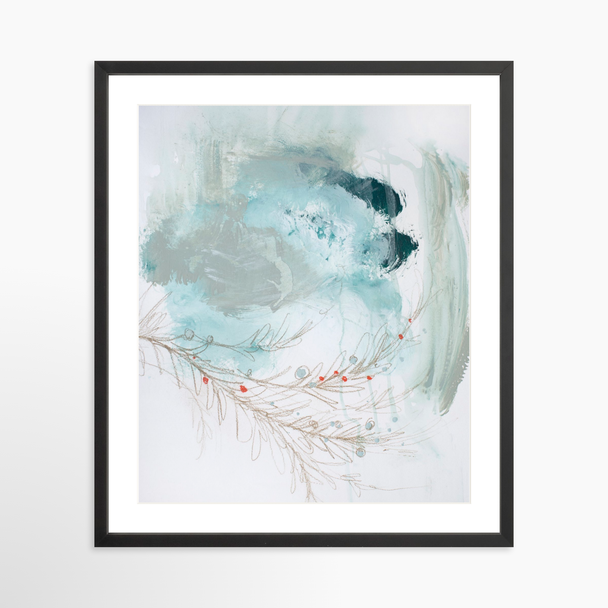 20x25 / Black Frame + White Mat