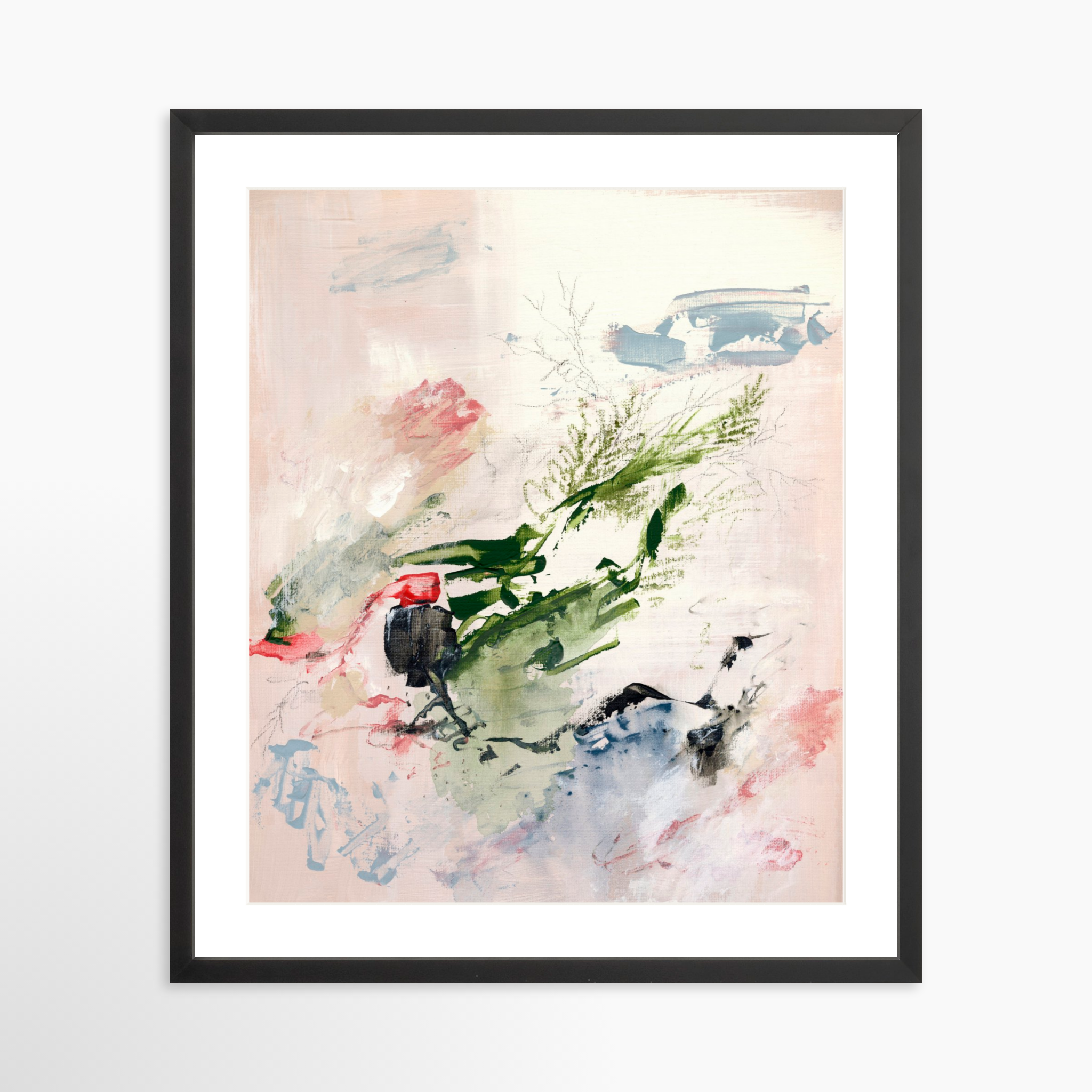 20x25 / Black Frame + White Mat