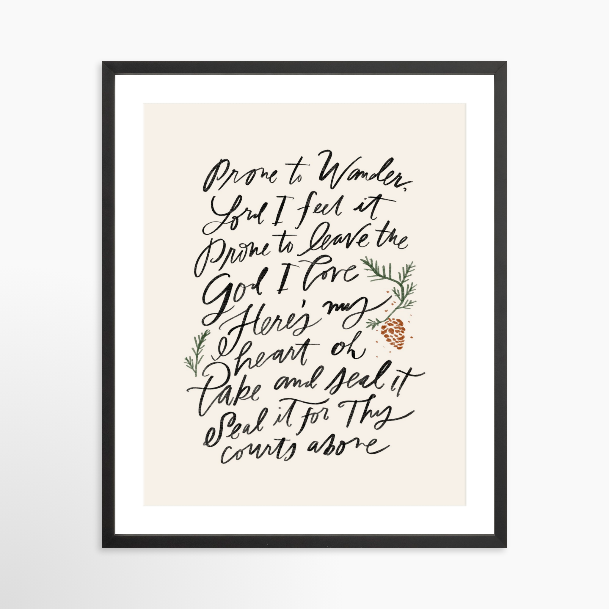 20x25 / Black Frame + White Mat