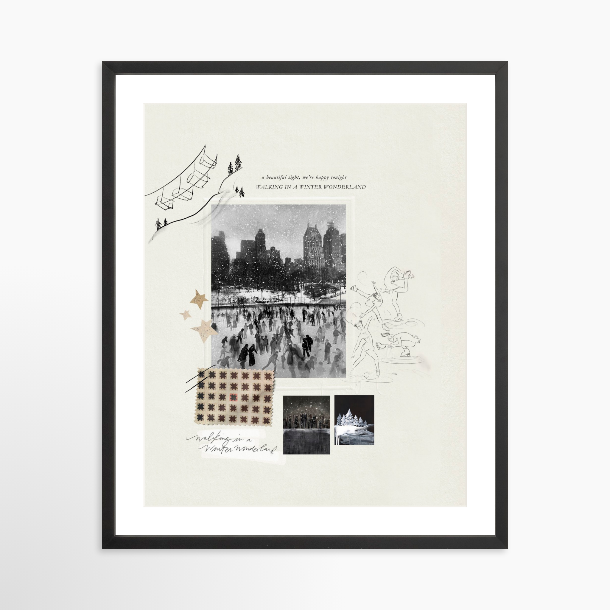 20x25 / Black Frame + White Mat