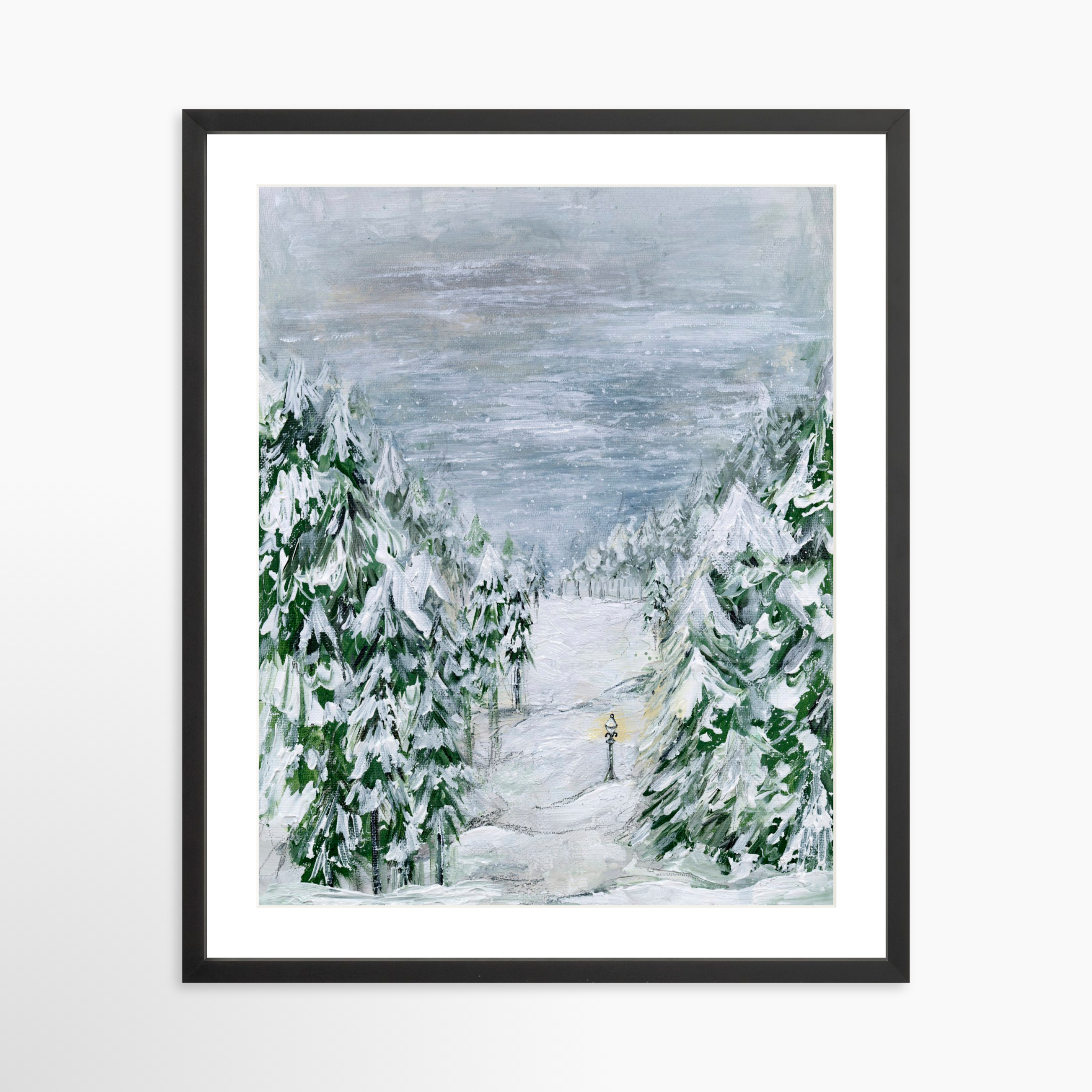 20x25 / Black Frame + White Mat
