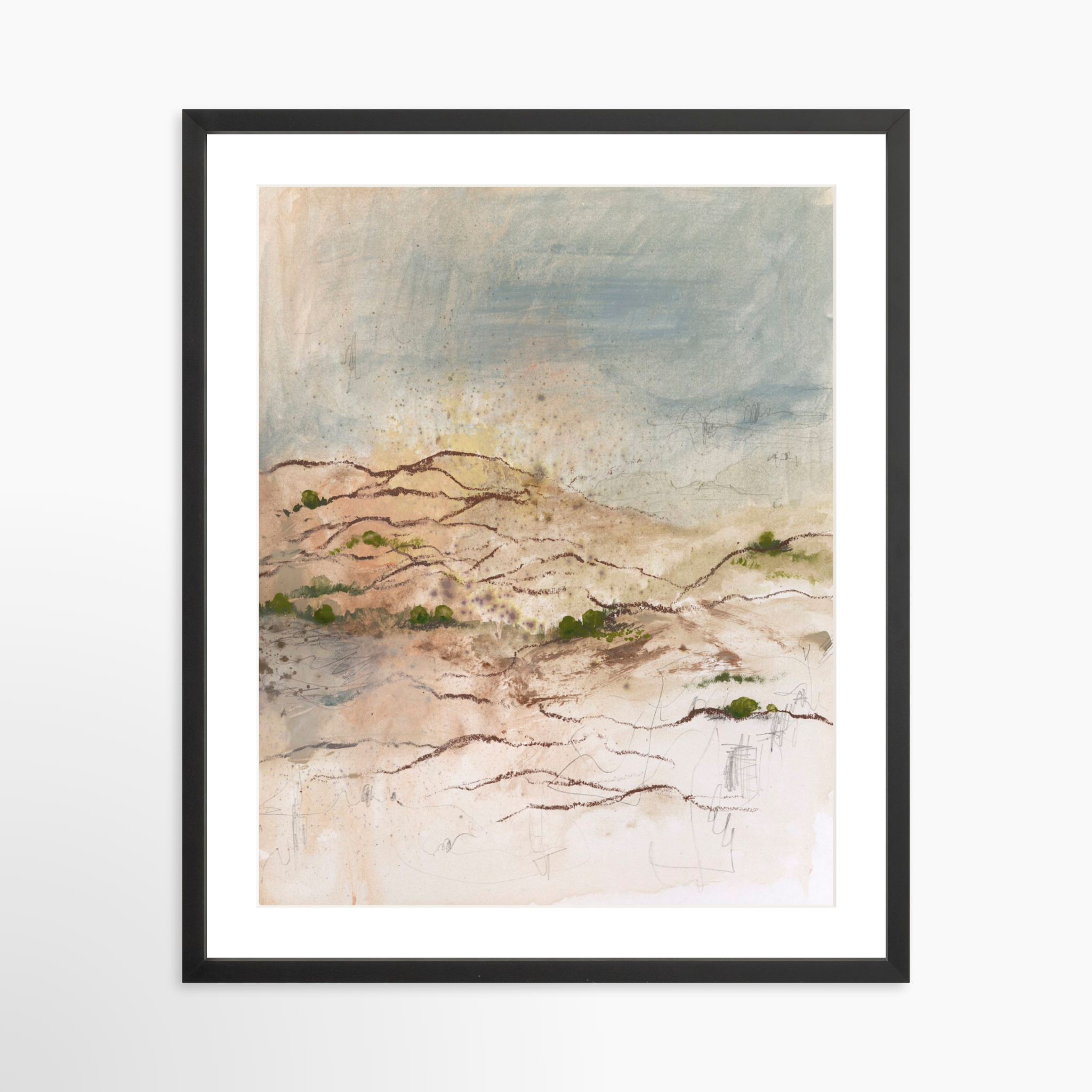20x25 / Black Frame + White Mat