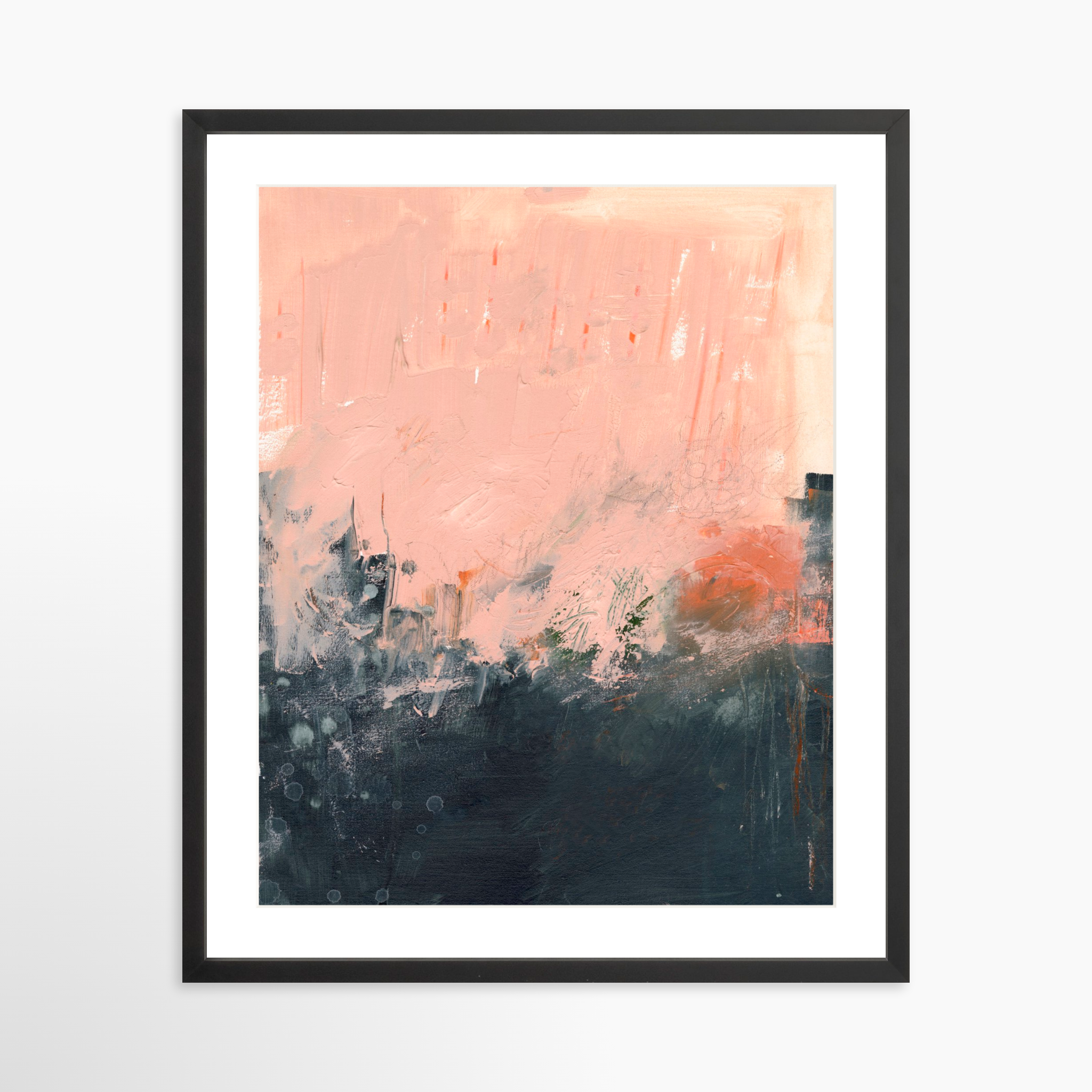 20x25 / Black Frame + White Mat