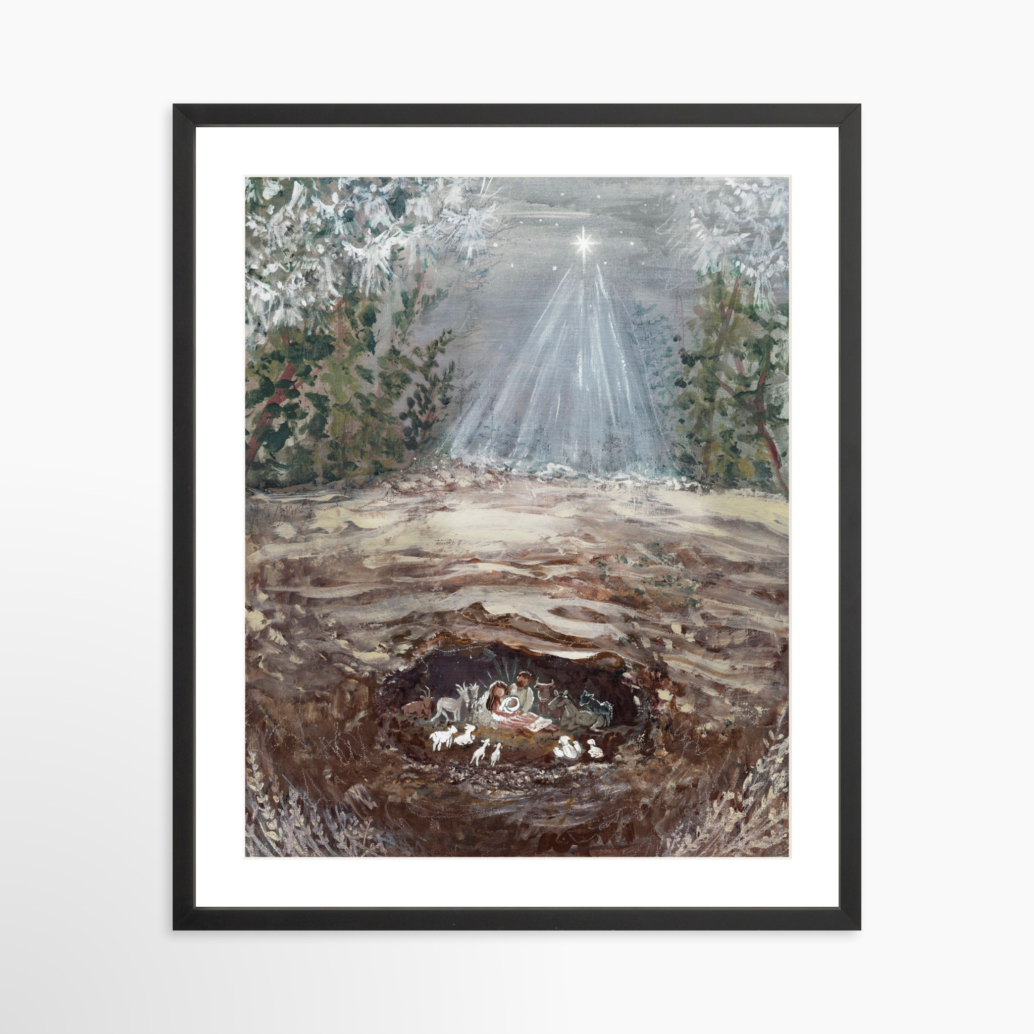 20x25 / Black Frame + White Mat