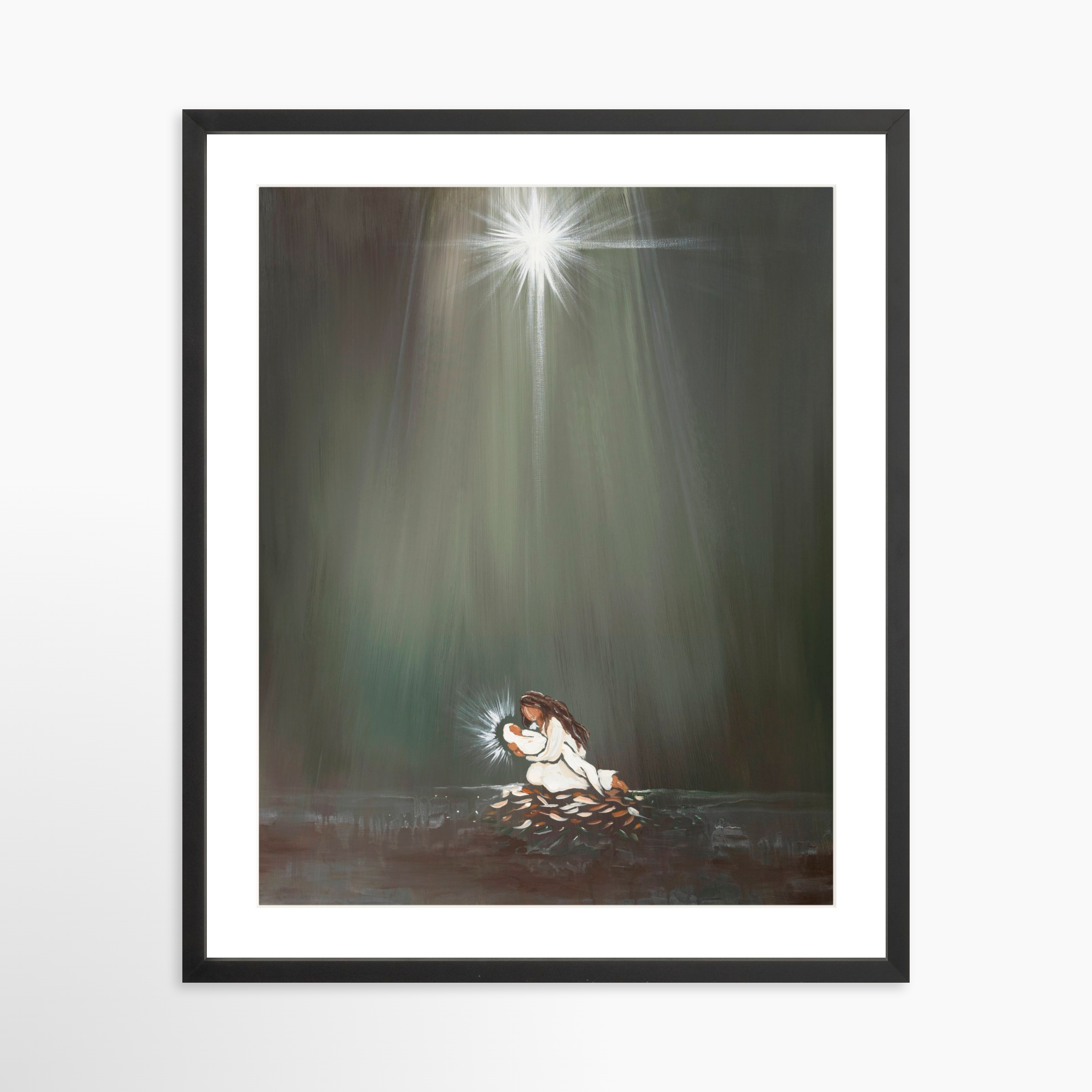 20x25 / Black Frame + White Mat
