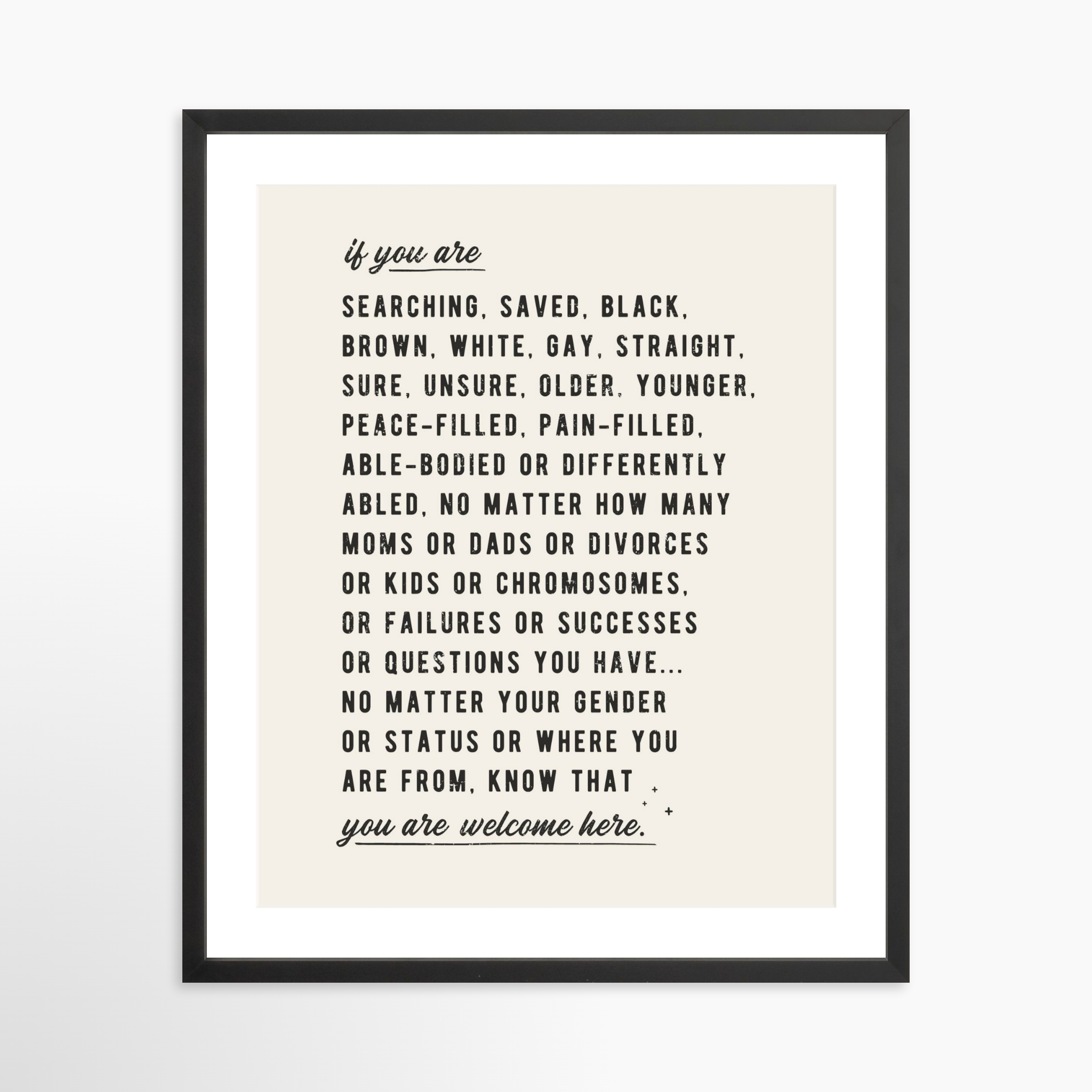 20x25 / Black Frame + White Mat