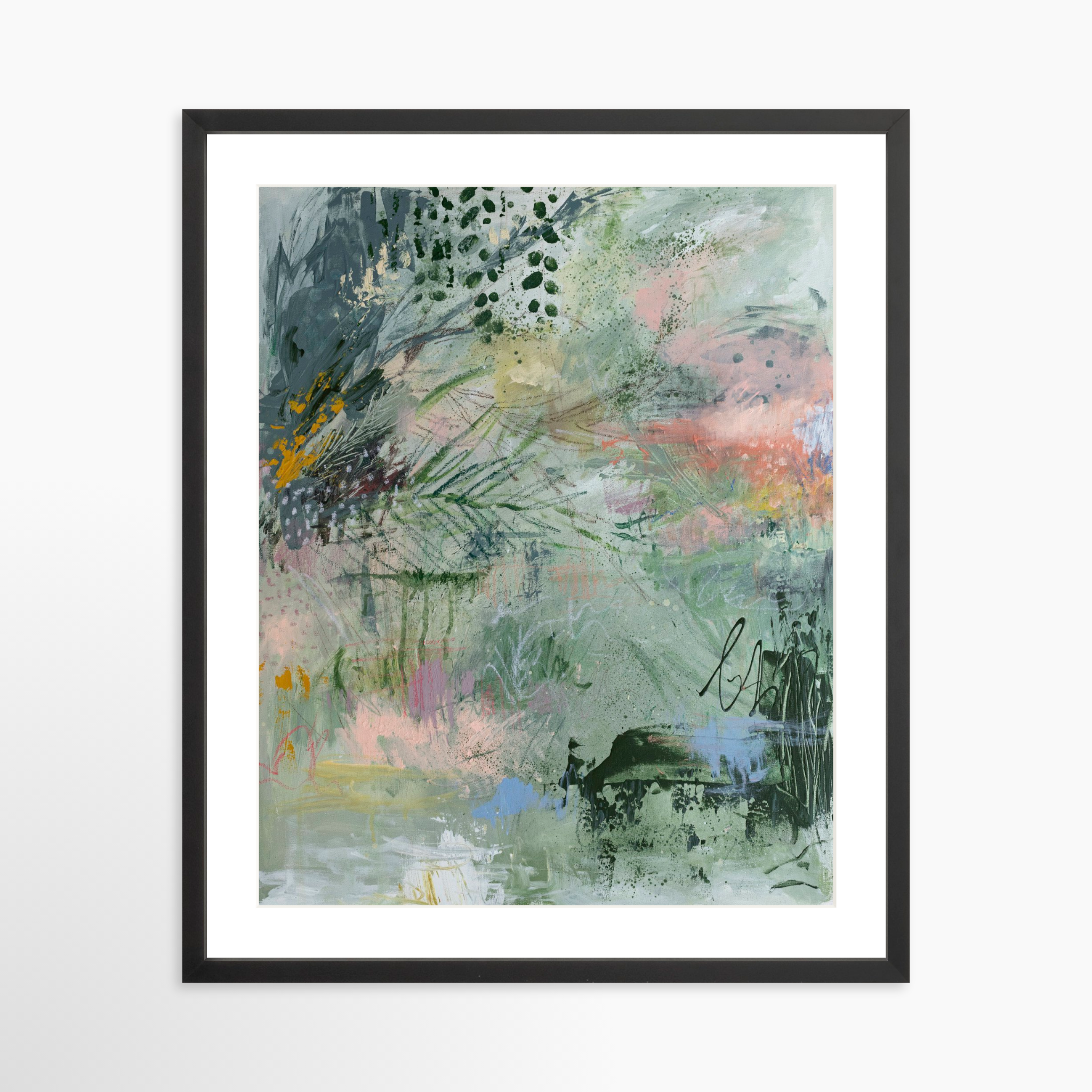 20x25 / Black Frame + White Mat