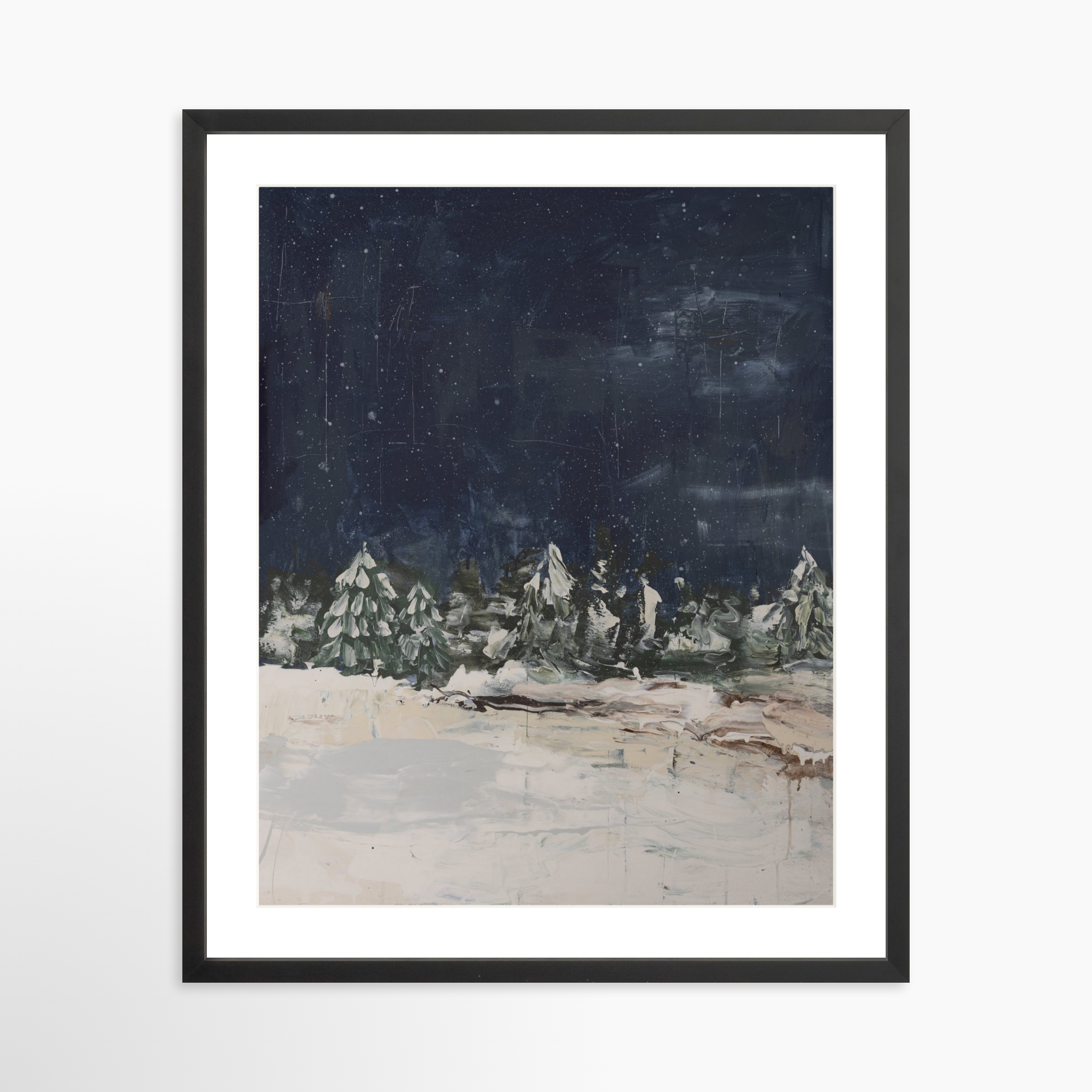 20x25 / Black Frame + White Mat
