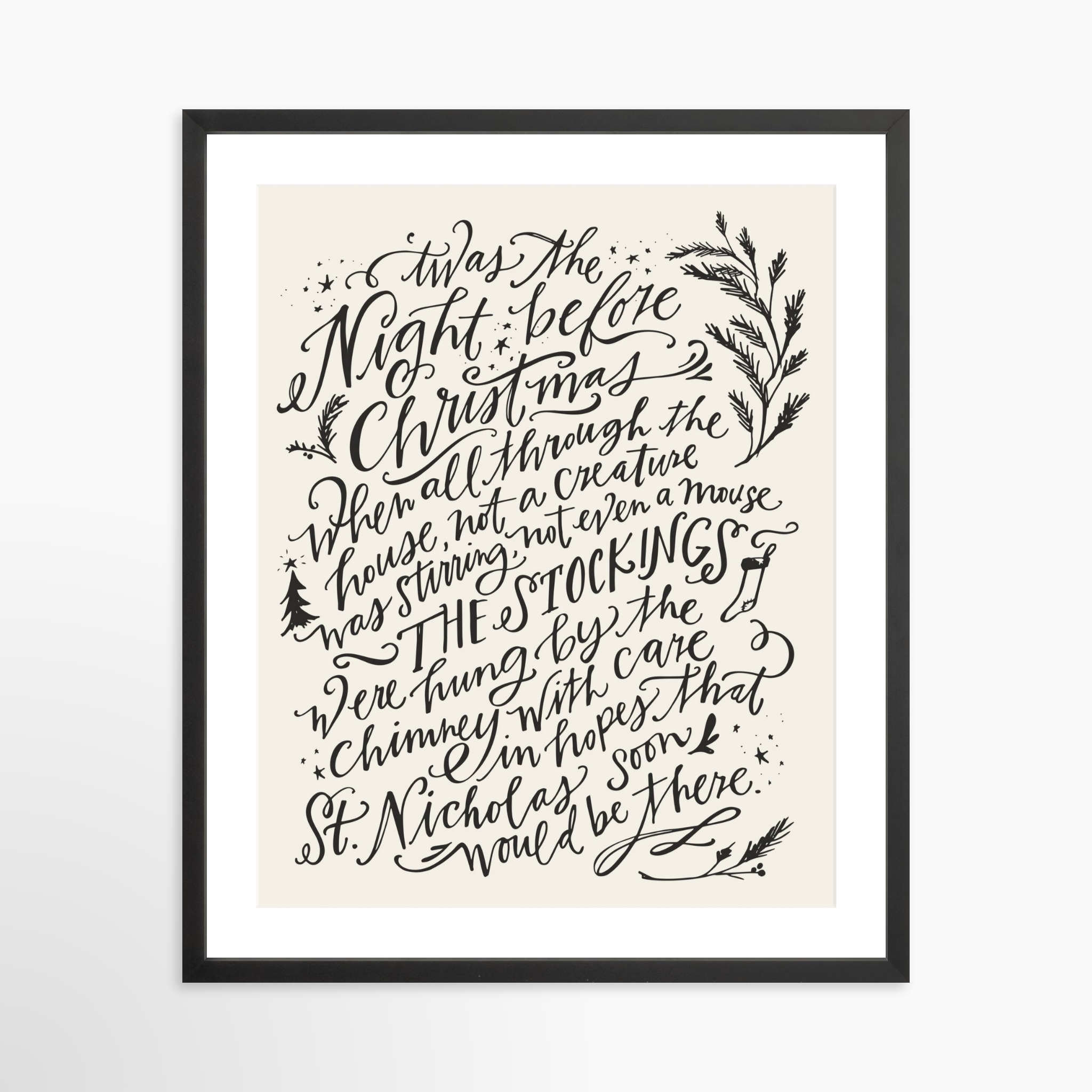 20x25 / Black Frame + White Mat