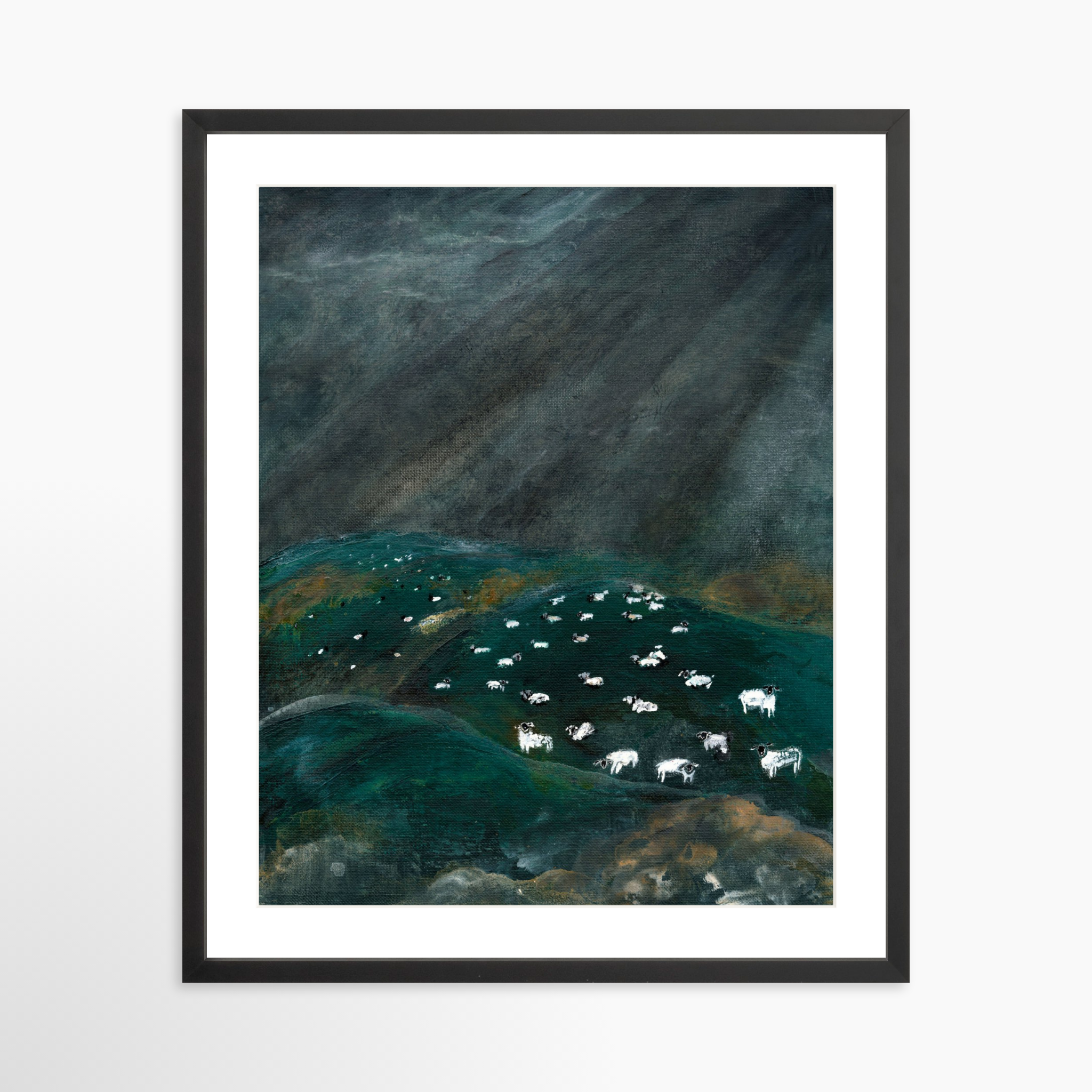 20x25 / Black Frame + White Mat