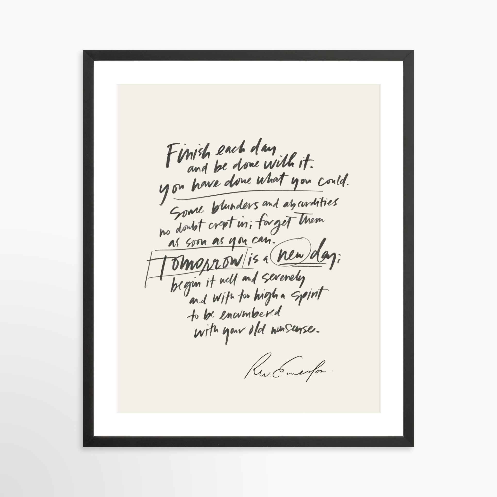 20x25 / Black Frame + White Mat