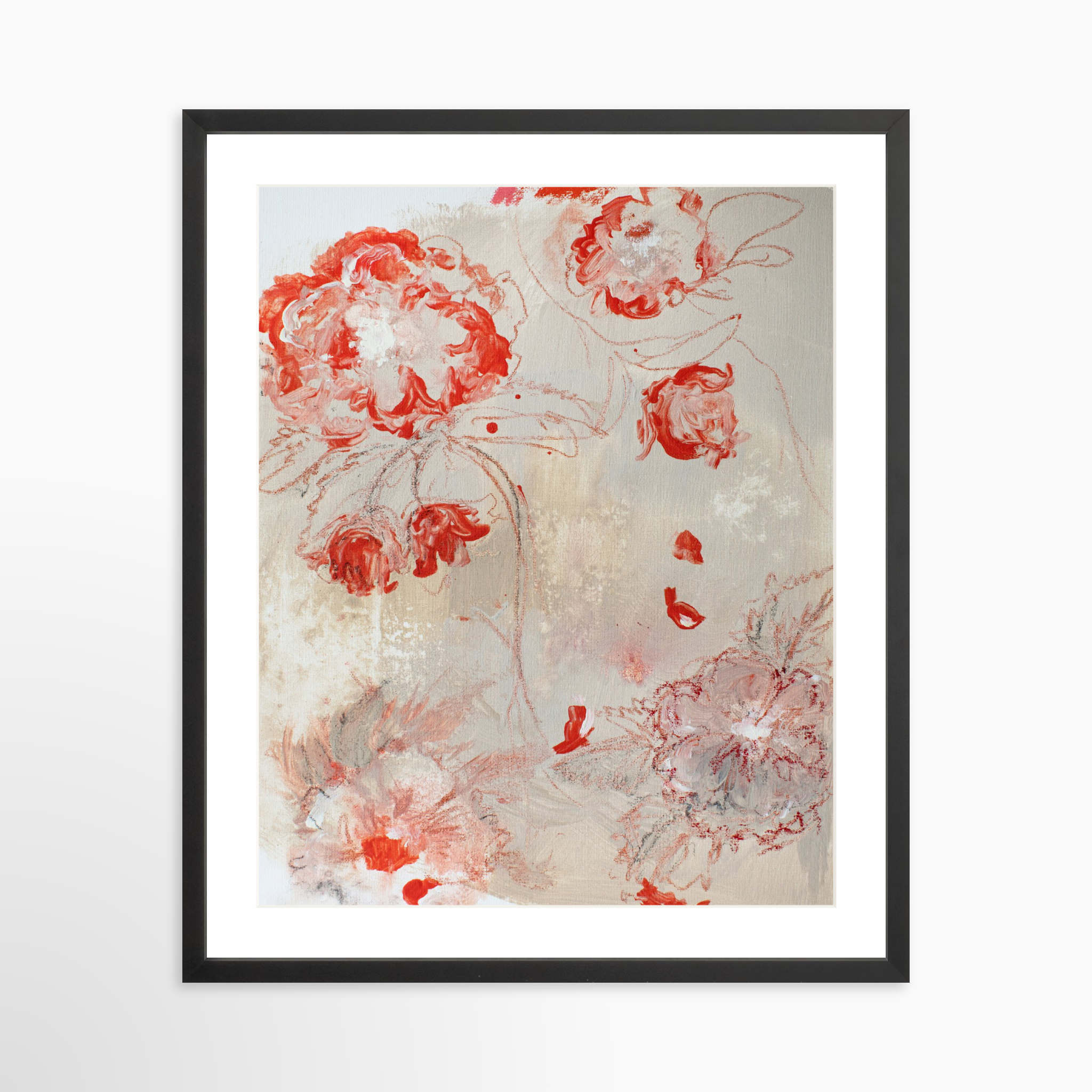 20x25 / Black Frame + White Mat