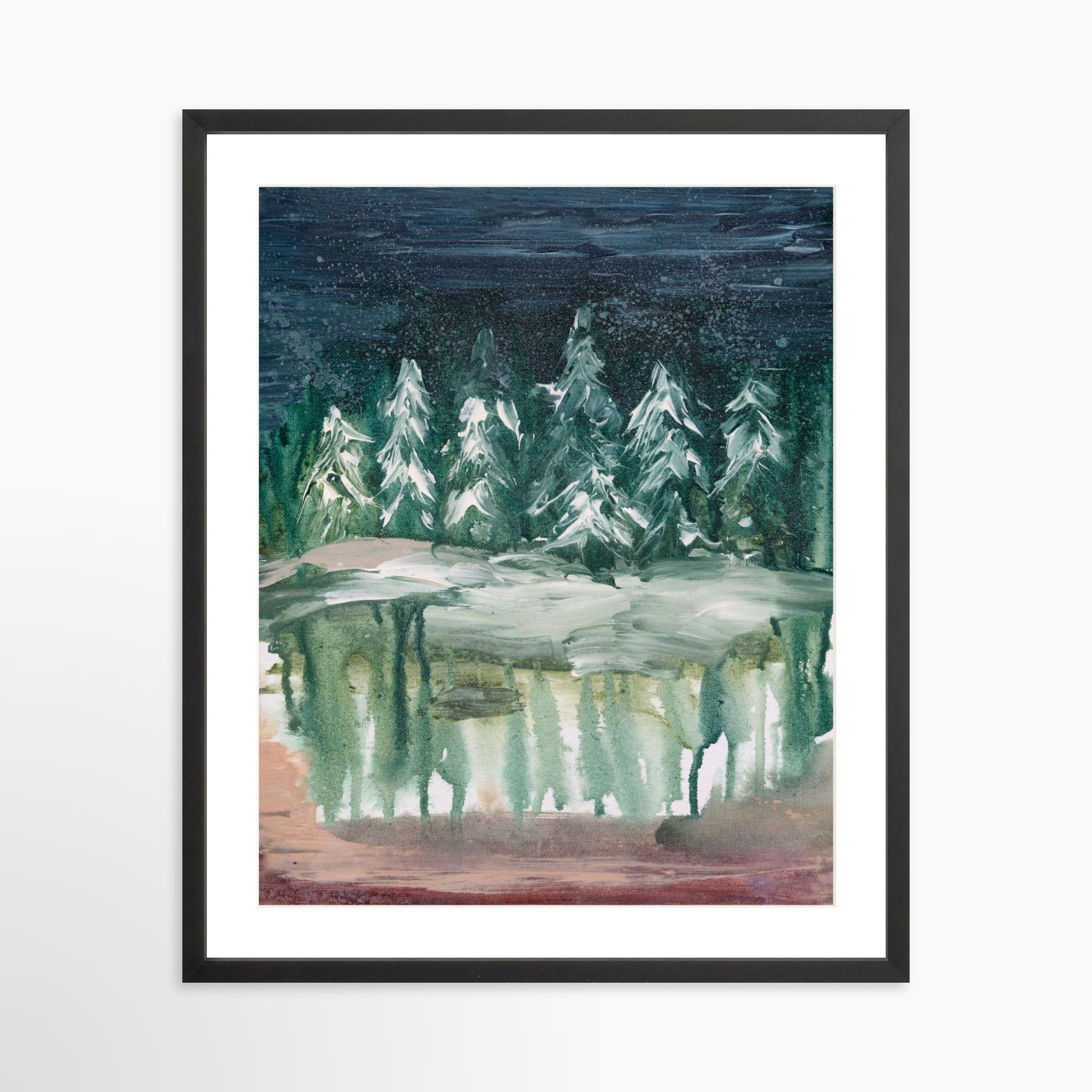 20x25 / Black Frame + White Mat