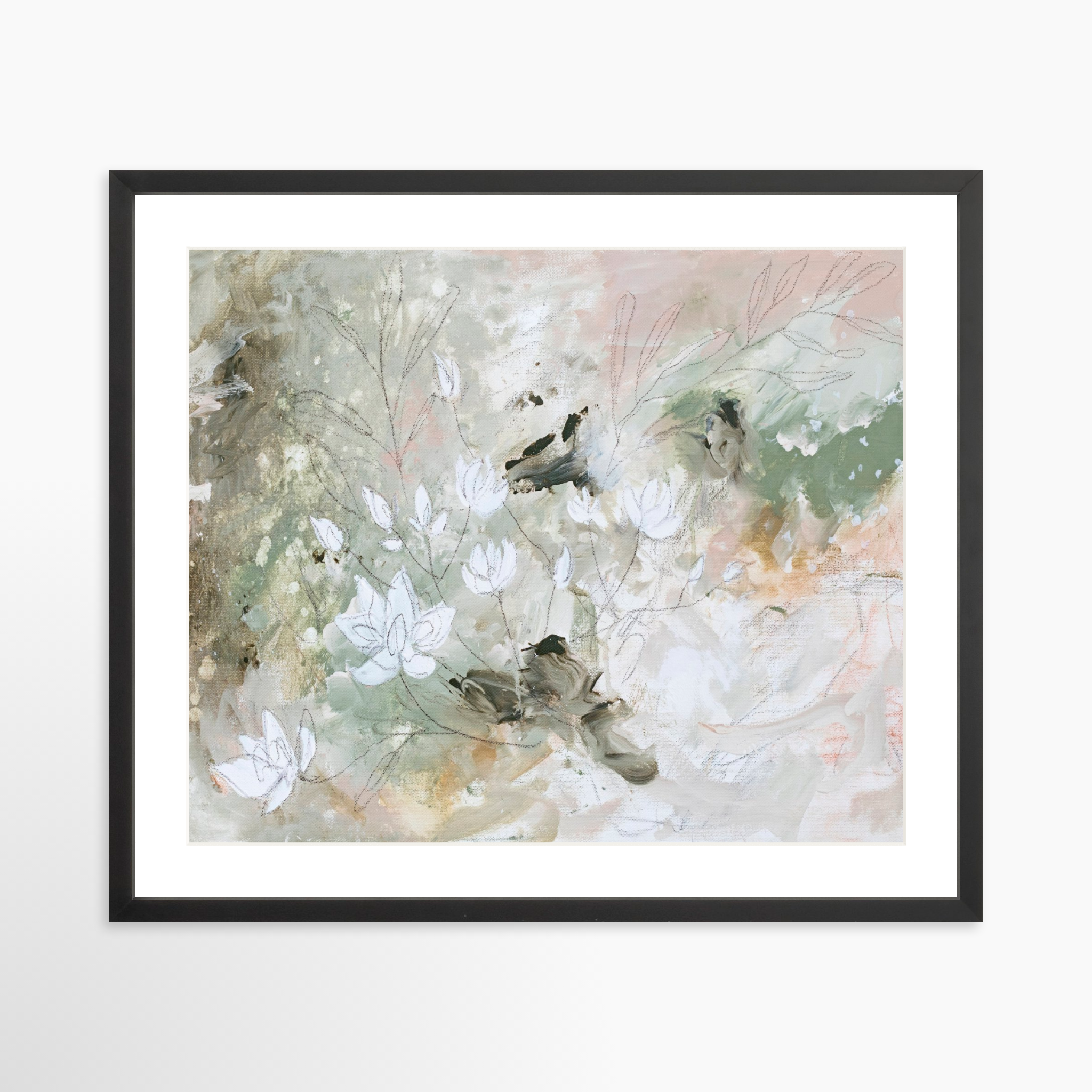 25x20 / Black Frame + White Mat