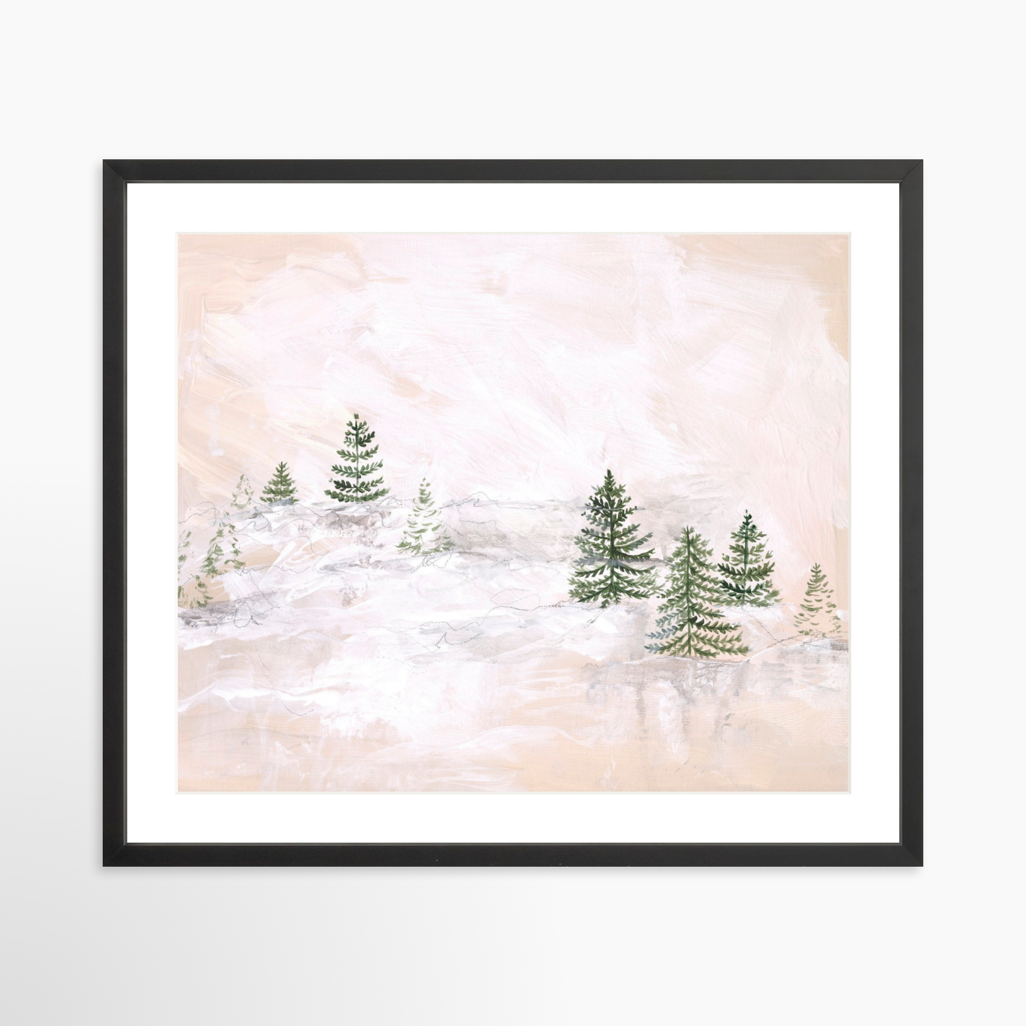 25x20 / Black Frame + White Mat