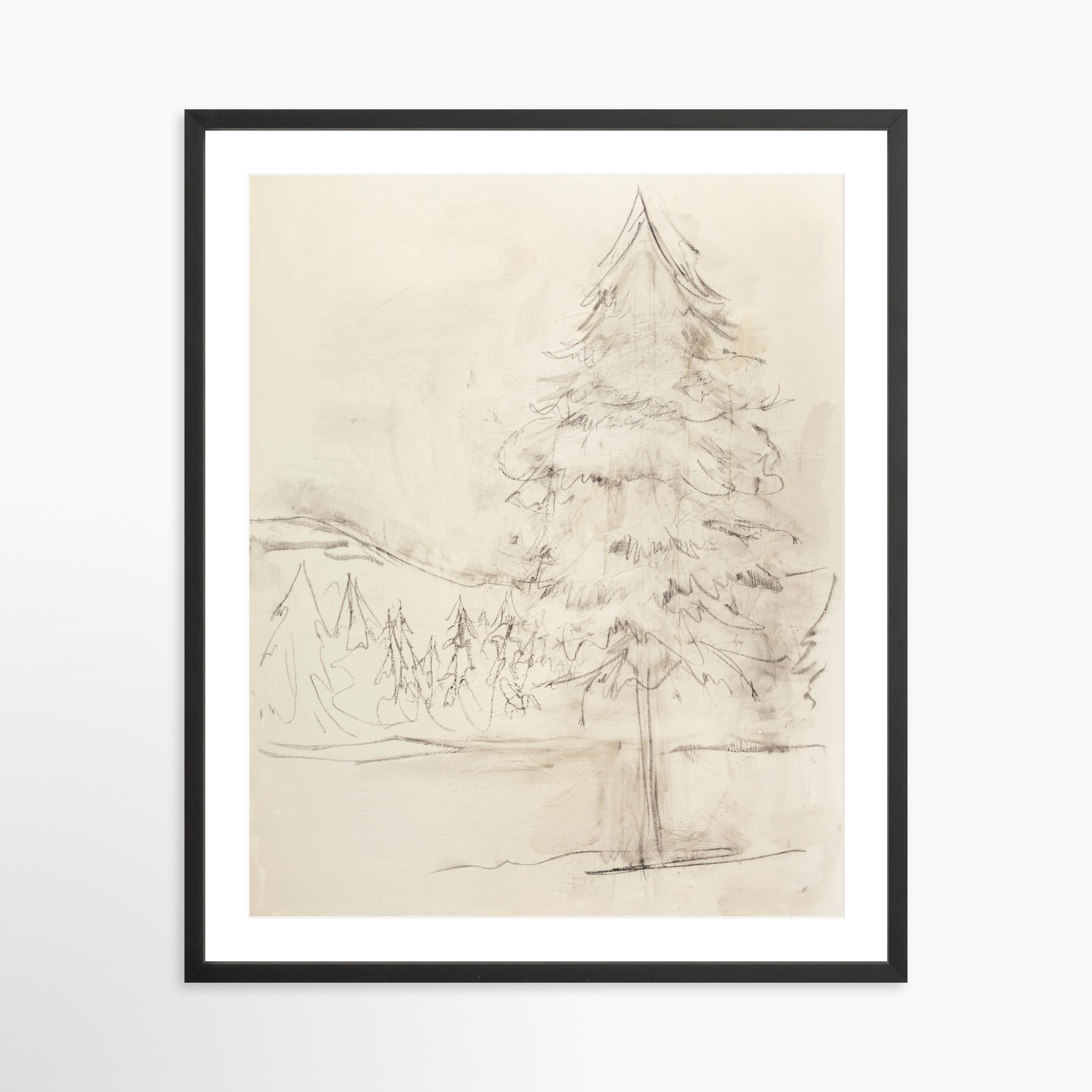 24x30 / Black Frame + White Mat