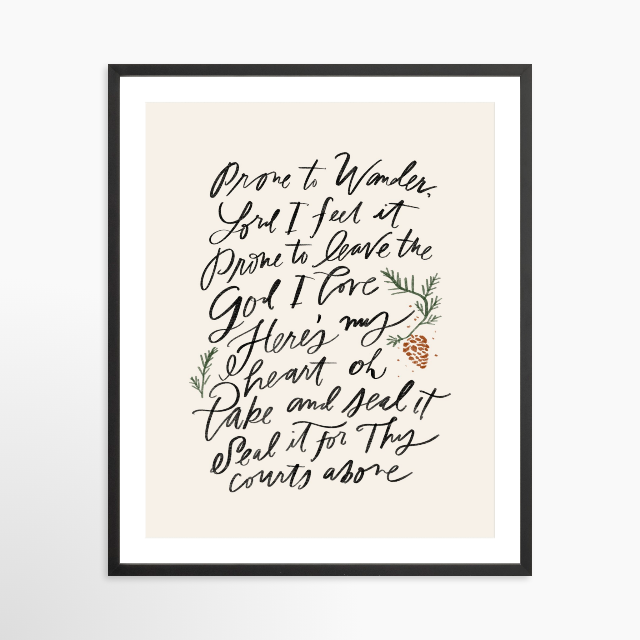 24x30 / Black Frame + White Mat